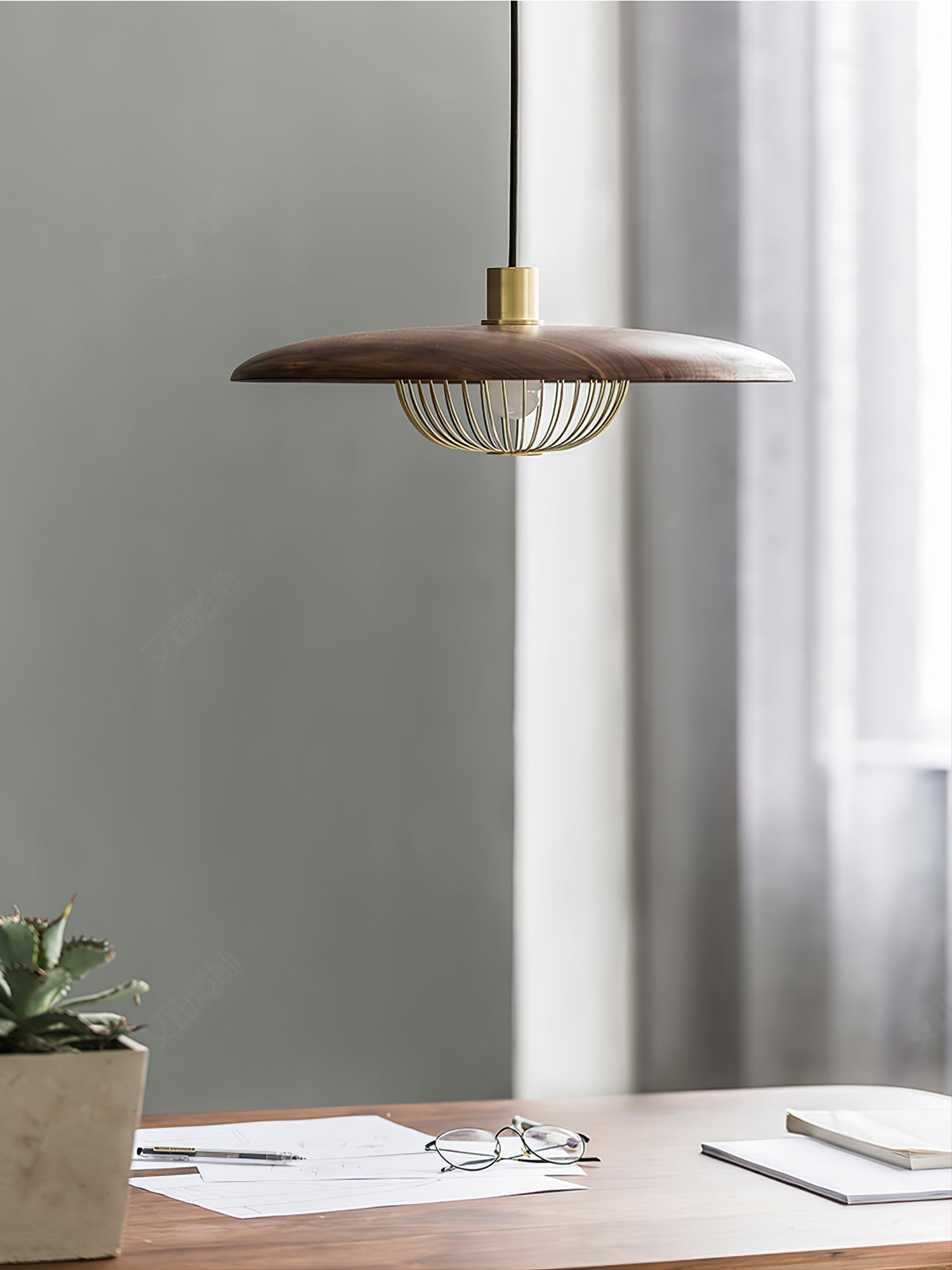 Fyrel Wood Retro Vintage Pendant Lamp-Neutral Decor
