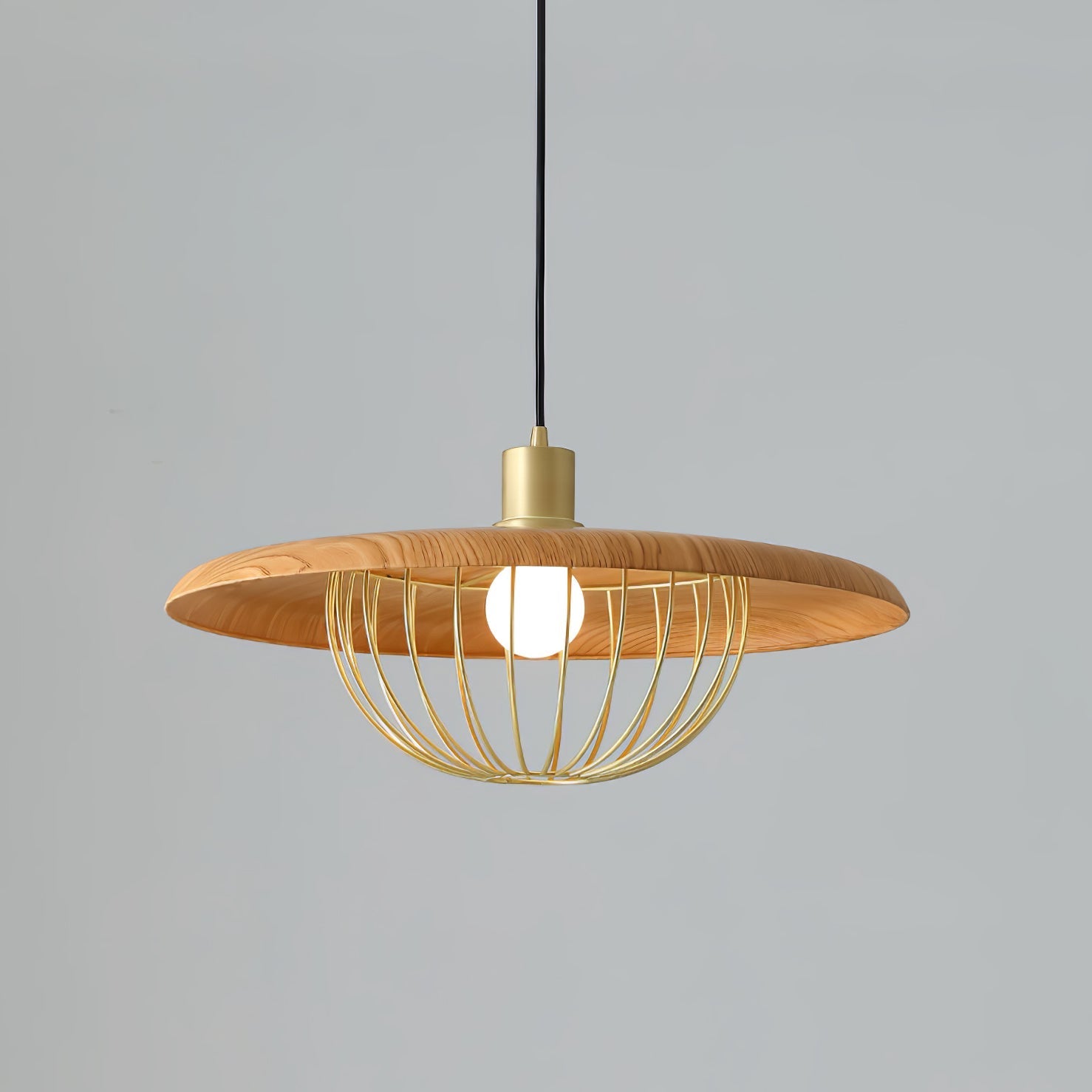 Fyrel Wood Retro Vintage Pendant Lamp-Neutral Decor