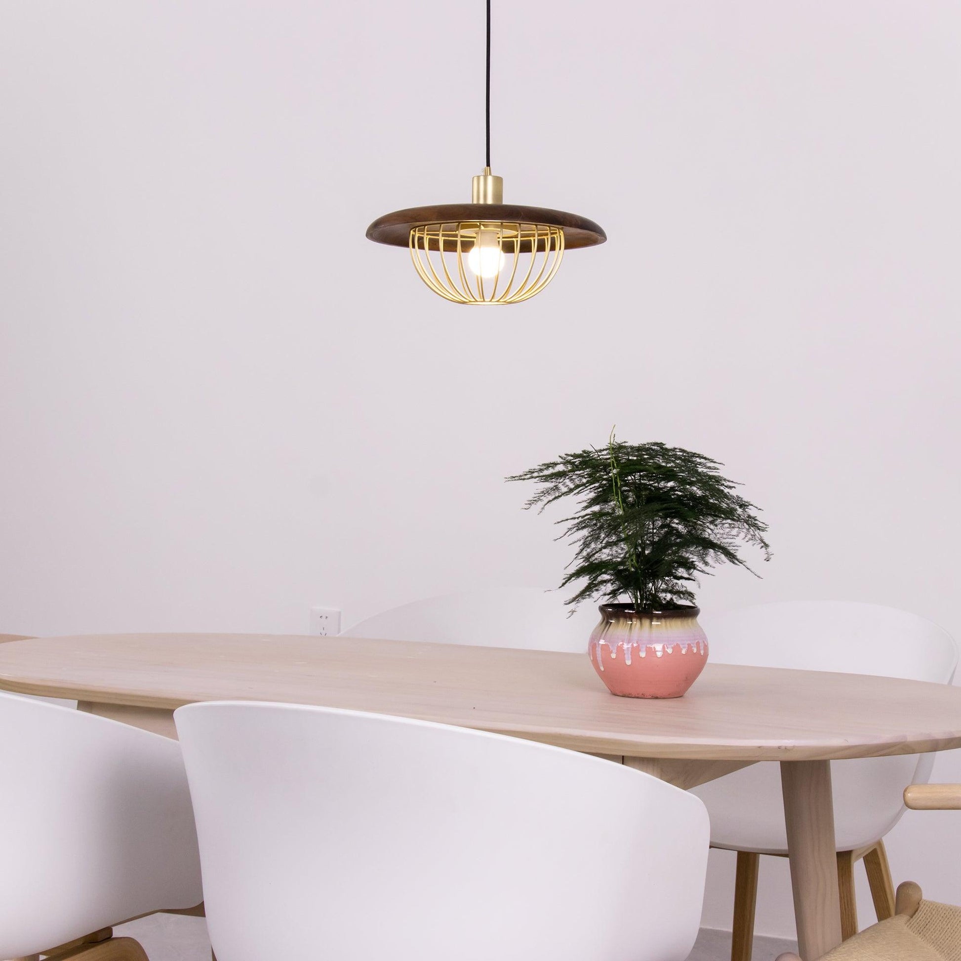 Fyrel Wood Retro Vintage Pendant Lamp-Neutral Decor