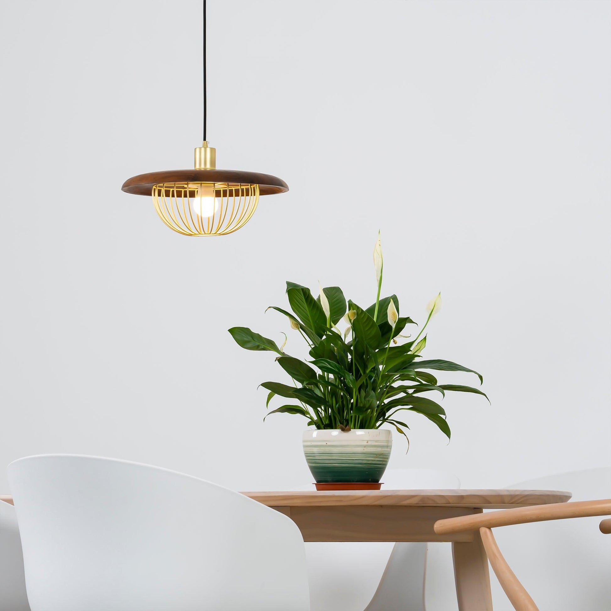 Fyrel Wood Retro Vintage Pendant Lamp-Neutral Decor
