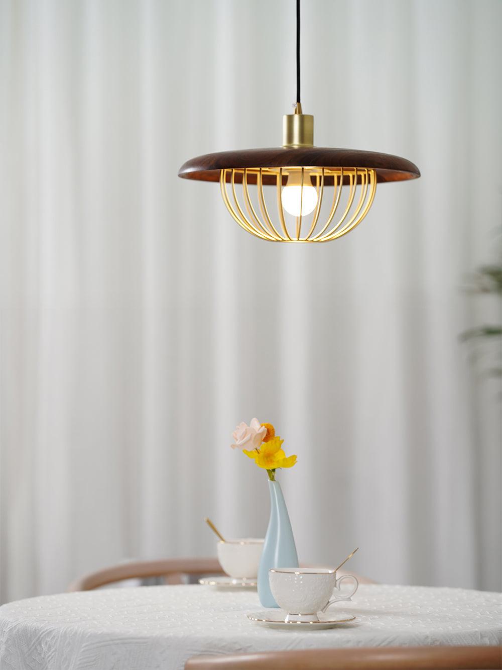 Fyrel Wood Retro Vintage Pendant Lamp-Neutral Decor