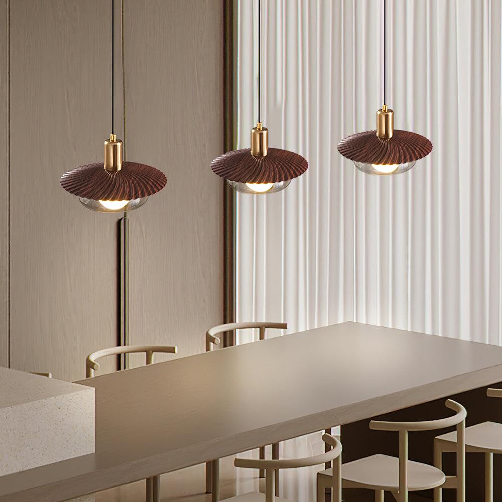 Elysor Brass and Glass Pendant Lamp