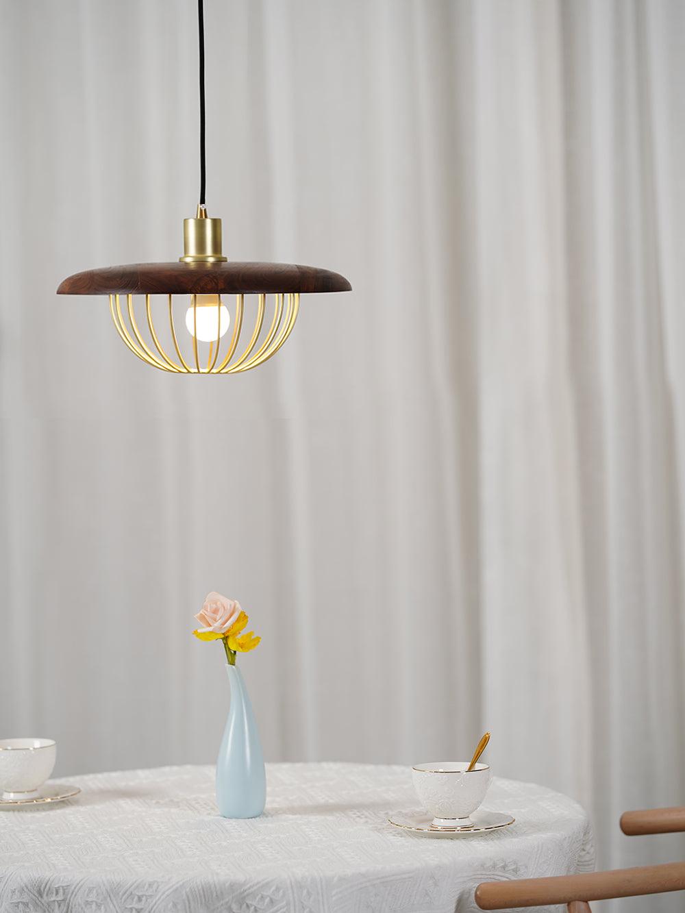 Fyrel Wood Retro Vintage Pendant Lamp-Neutral Decor