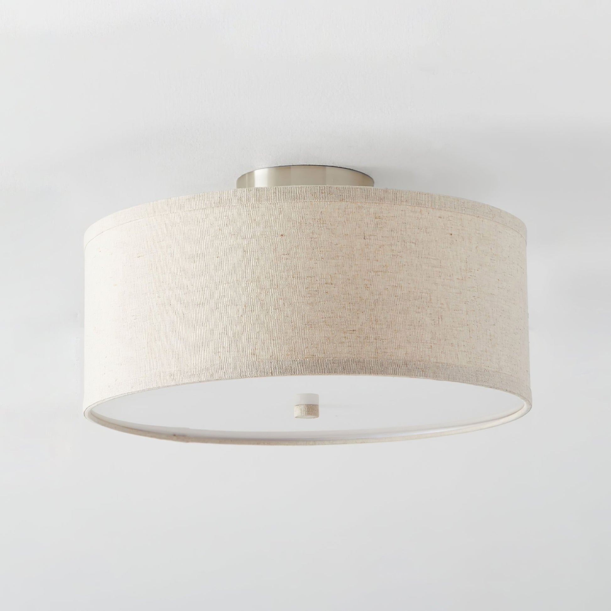 Qilvo Ceiling Light Linen Shade Simple Elegant-Neutral Decor