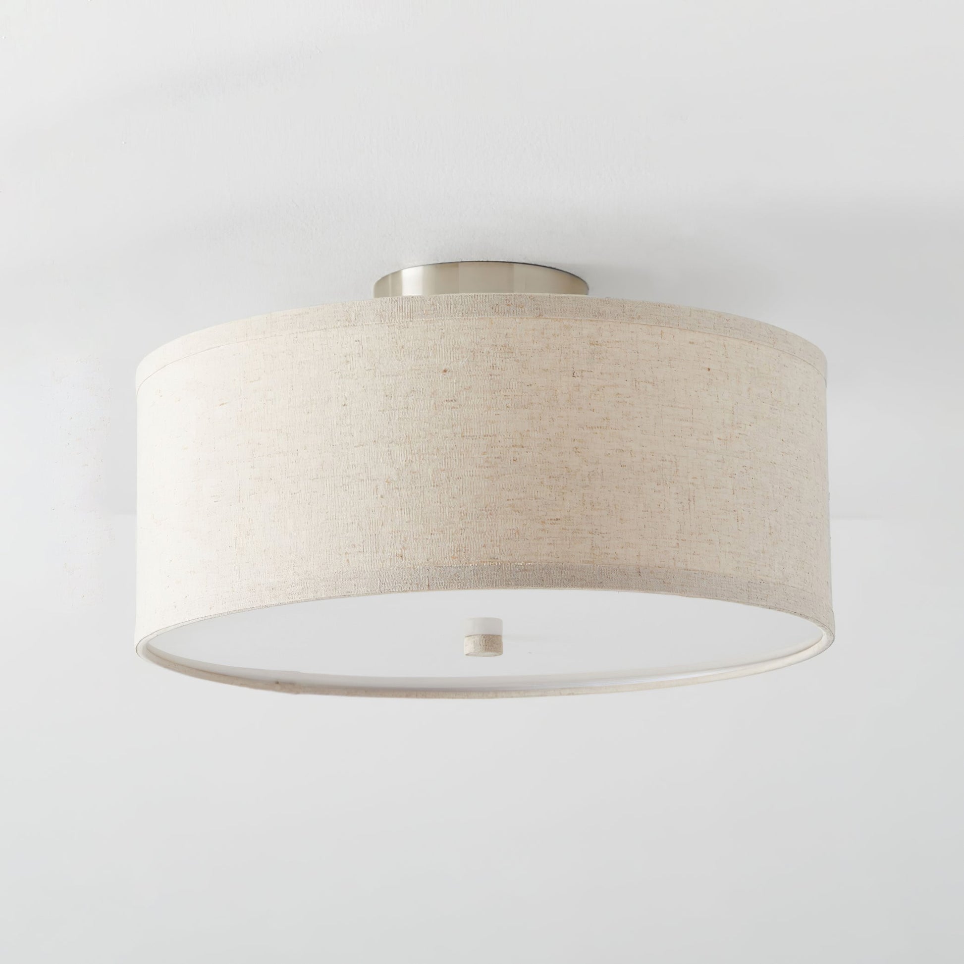Qilvo Ceiling Light Linen Shade Simple Elegant-Neutral Decor