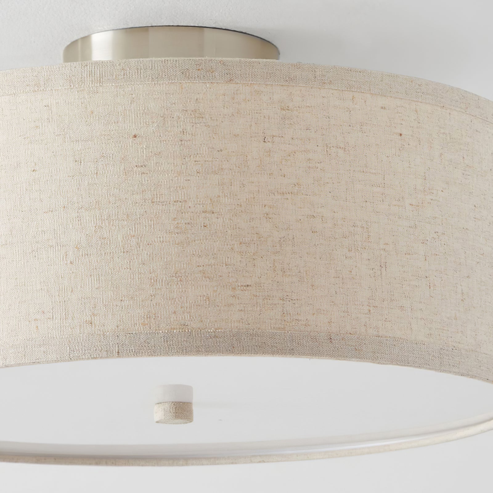 Qilvo Ceiling Light Linen Shade Simple Elegant-Neutral Decor