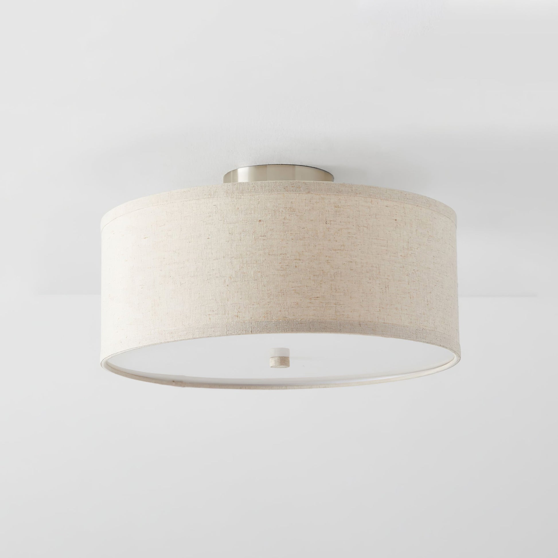 Qilvo Ceiling Light Linen Shade Simple Elegant-Neutral Decor