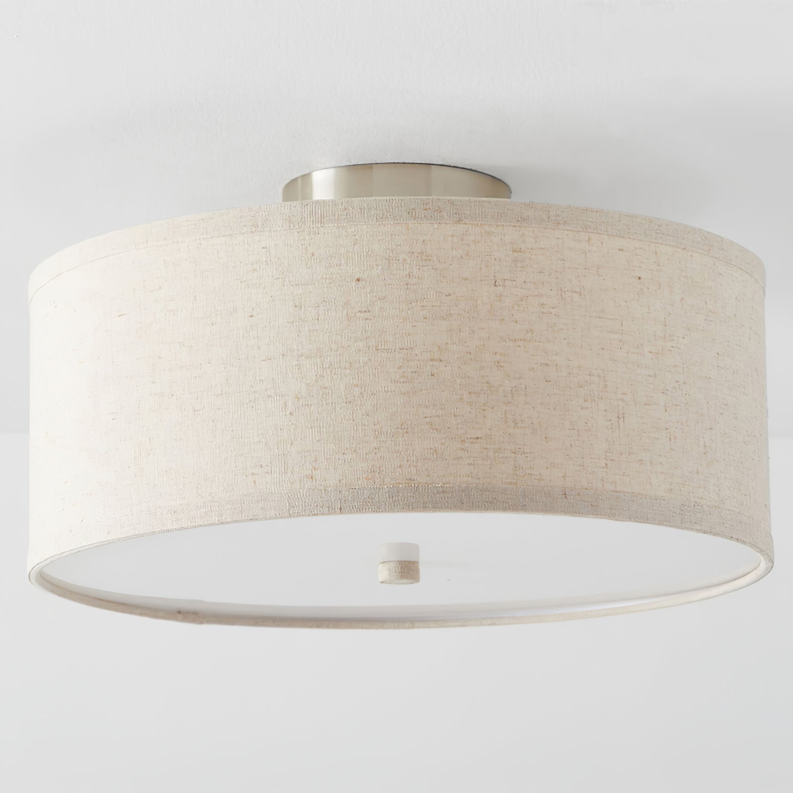 Qilvo Ceiling Light Linen Shade Simple Elegant-Neutral Decor
