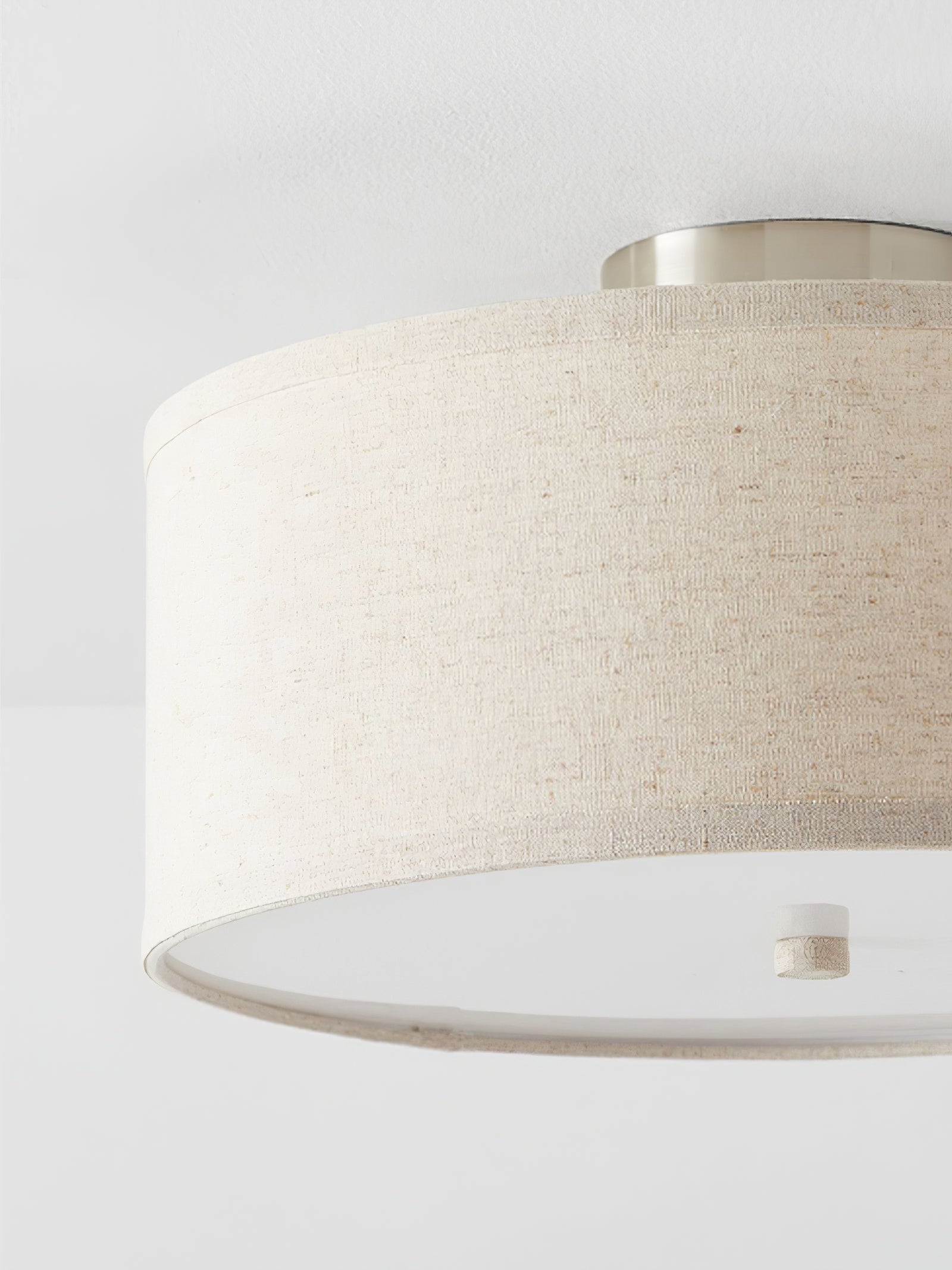 Qilvo Ceiling Light Linen Shade Simple Elegant-Neutral Decor