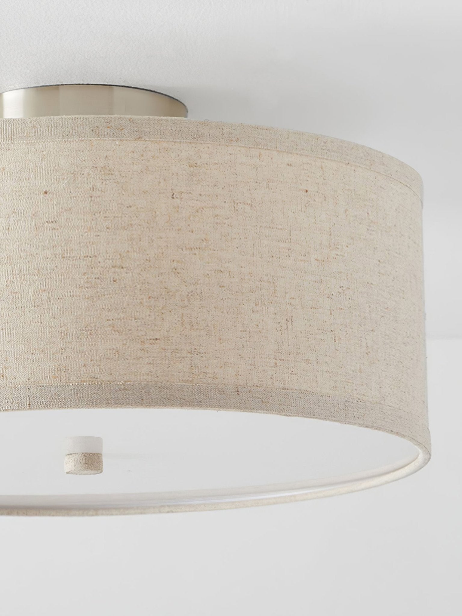 Qilvo Ceiling Light Linen Shade Simple Elegant-Neutral Decor