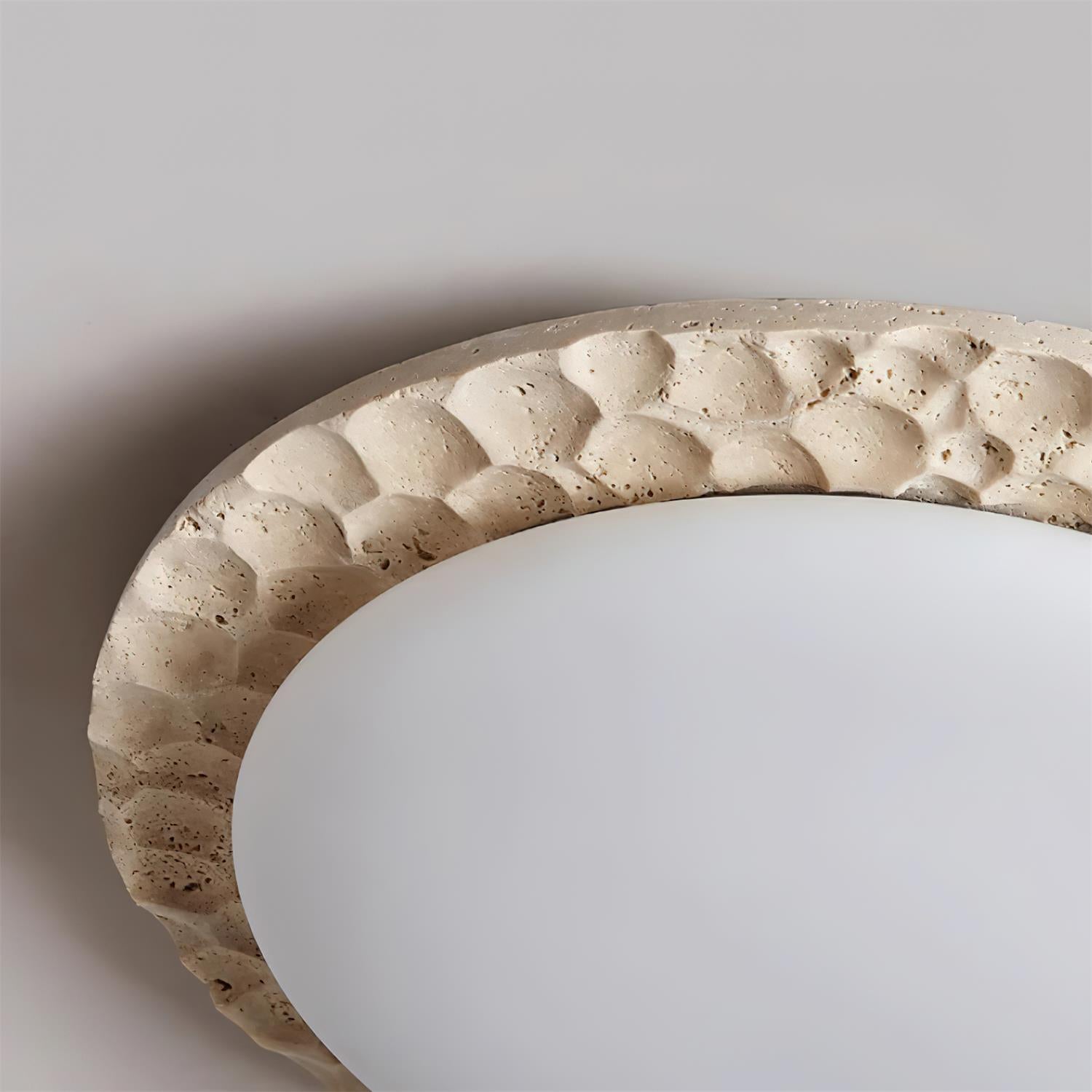 Ritta Travertine Canopy Ceiling Light