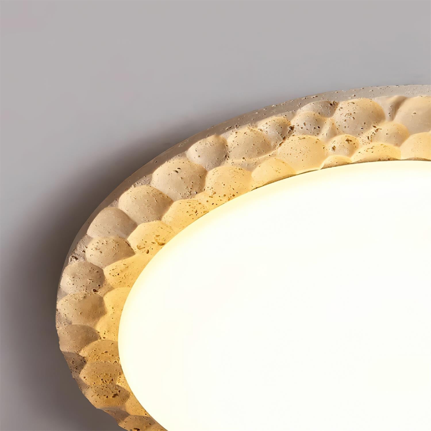 Ritta Travertine Canopy Ceiling Light