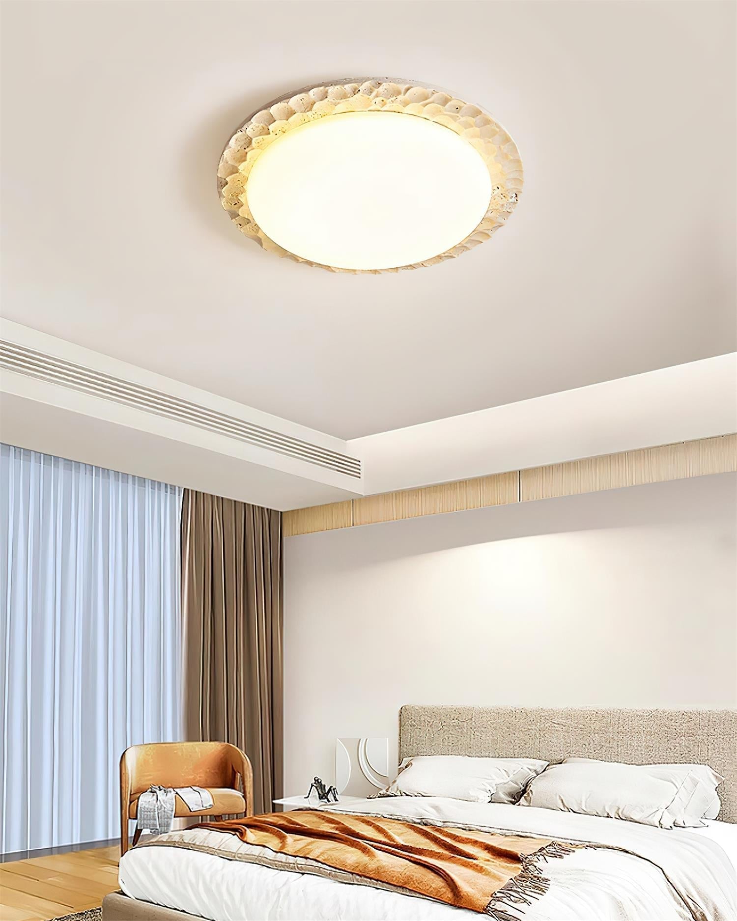 Ritta Travertine Canopy Ceiling Light