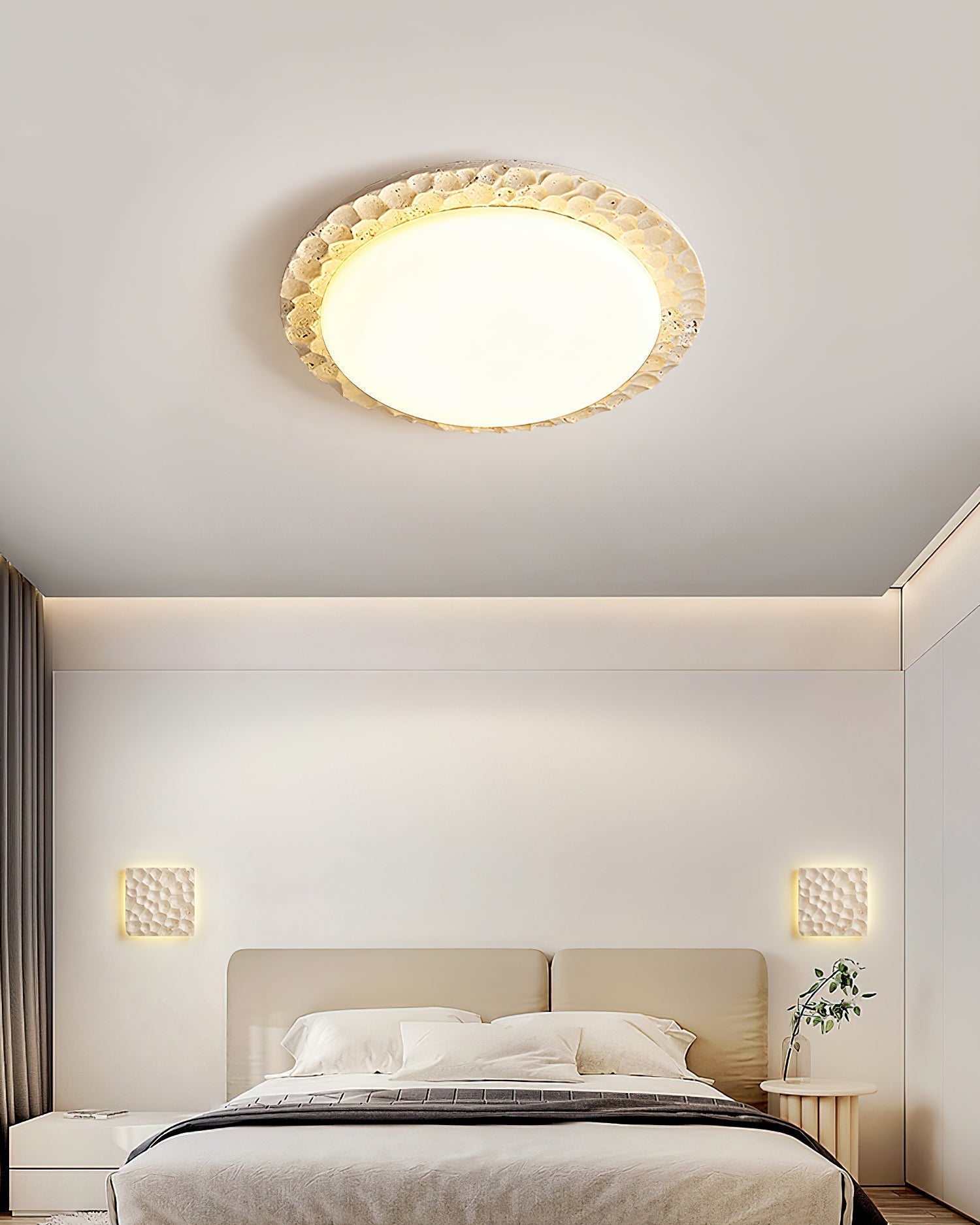 Ritta Travertine Canopy Ceiling Light