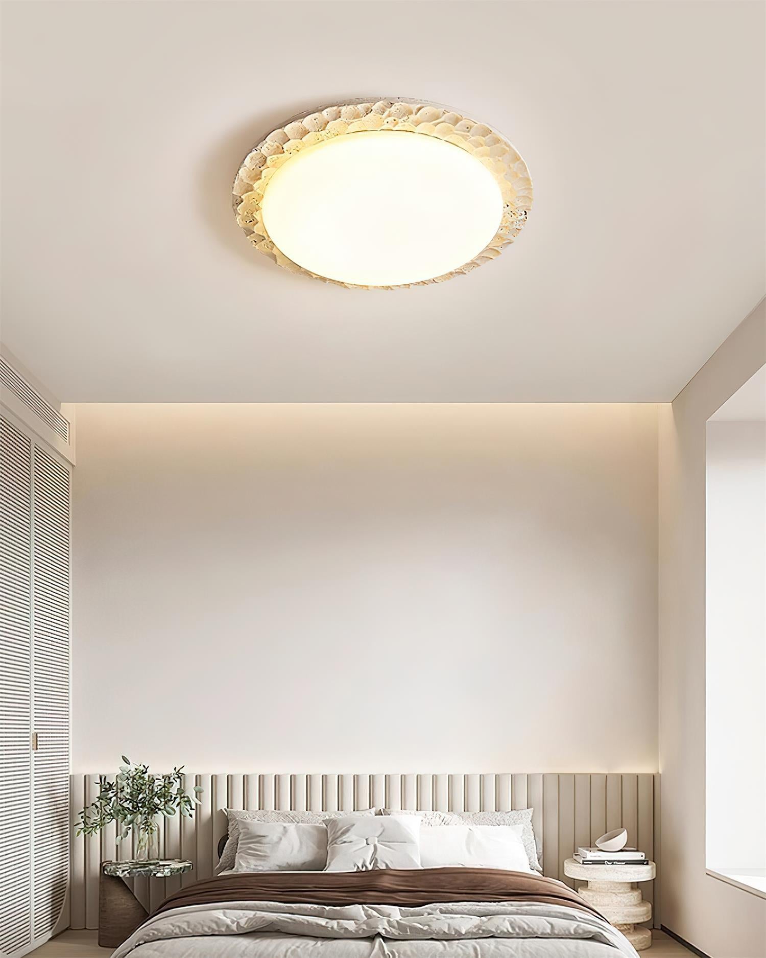 Ritta Travertine Canopy Ceiling Light