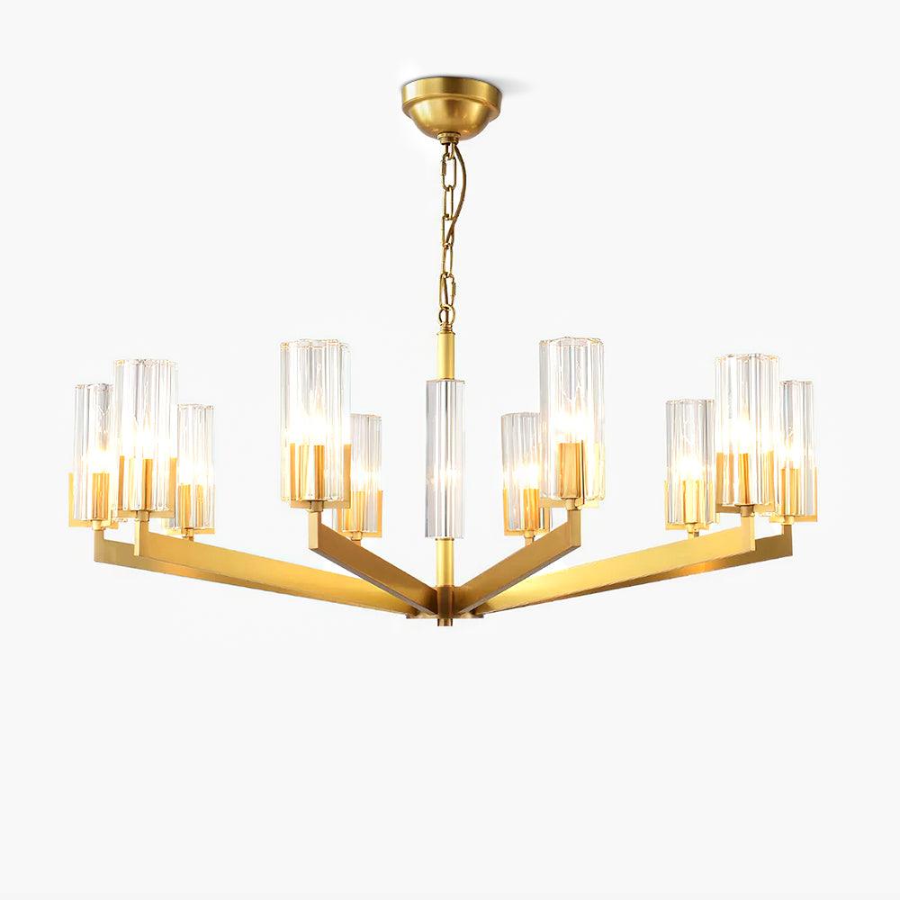 Lustra Chandelier Brass Glass Modern-Neutral Decor