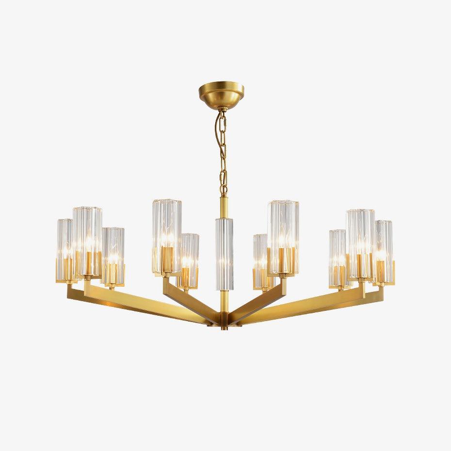 Lustra Chandelier Brass Glass Modern-Neutral Decor
