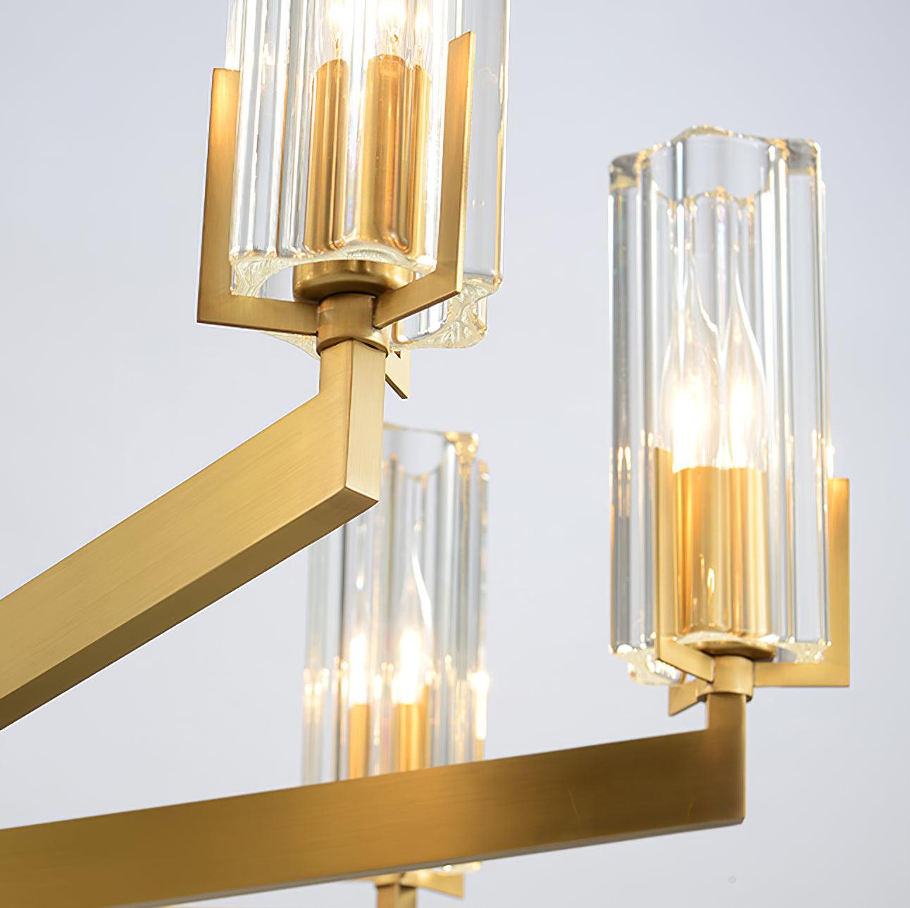 Lustra Chandelier Brass Glass Modern-Neutral Decor