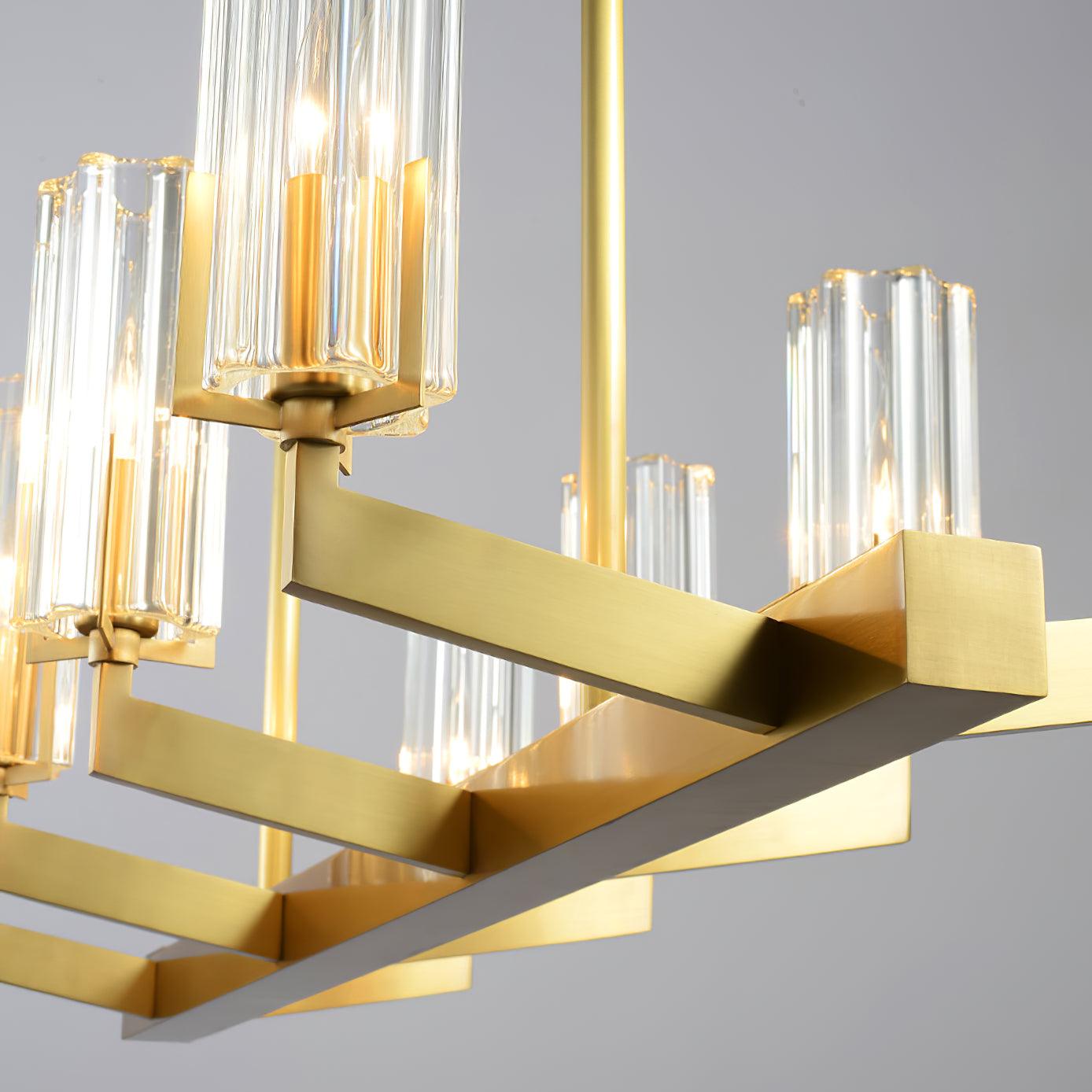 Lustra Chandelier Brass Glass Modern-Neutral Decor