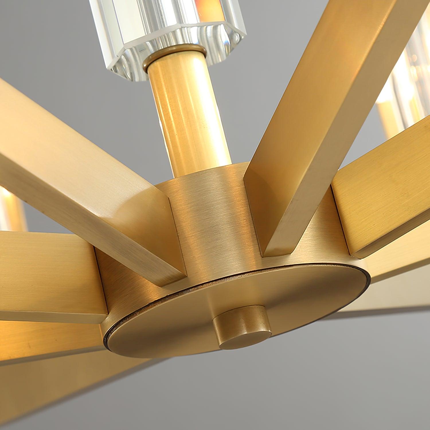 Lustra Chandelier Brass Glass Modern-Neutral Decor