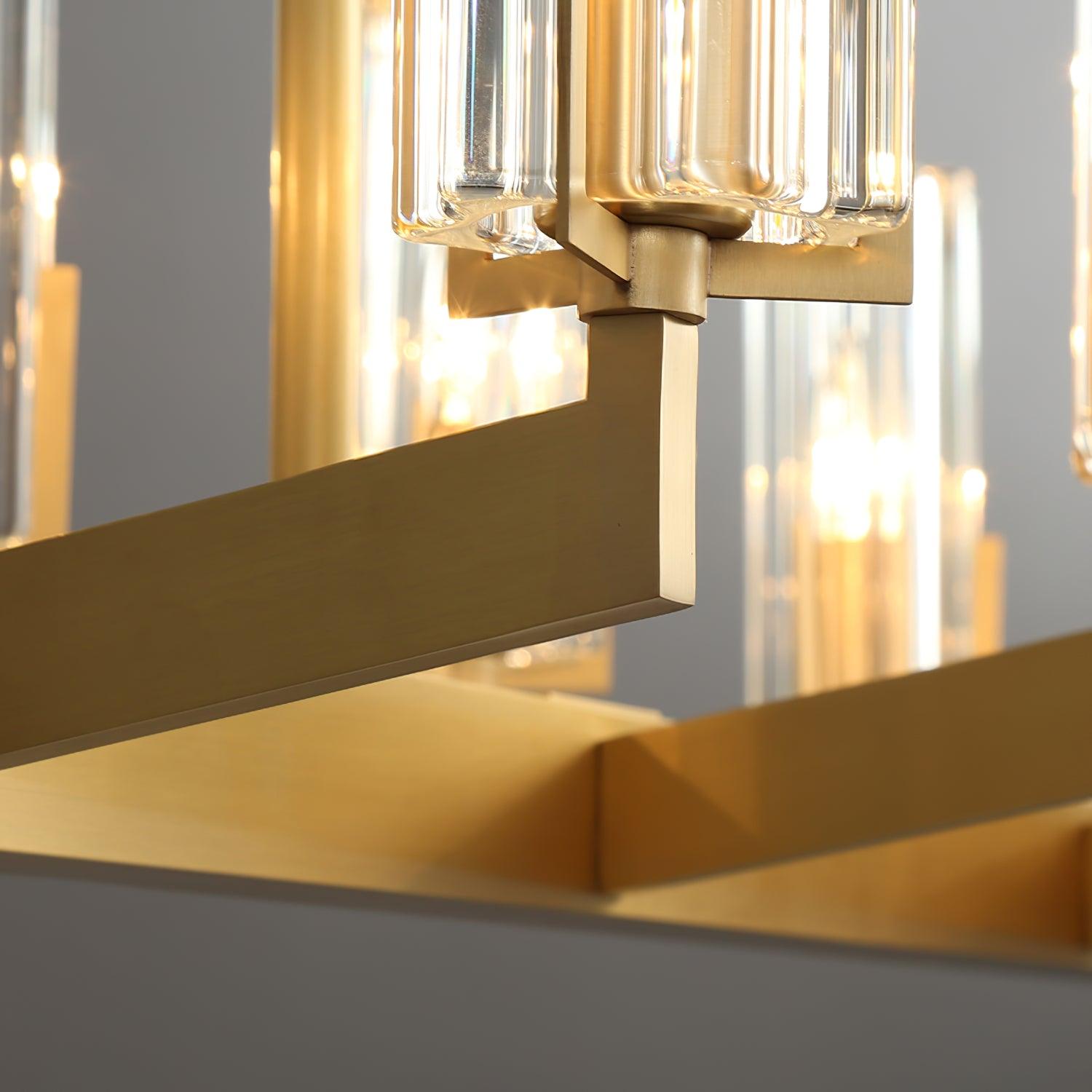 Lustra Chandelier Brass Glass Modern-Neutral Decor