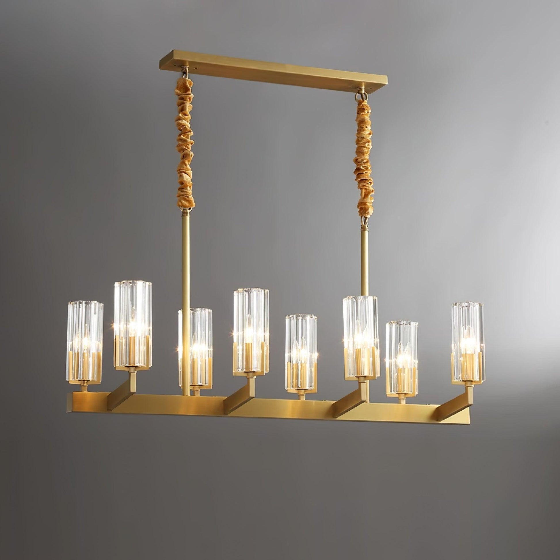 Lustra Chandelier Brass Glass Modern-Neutral Decor