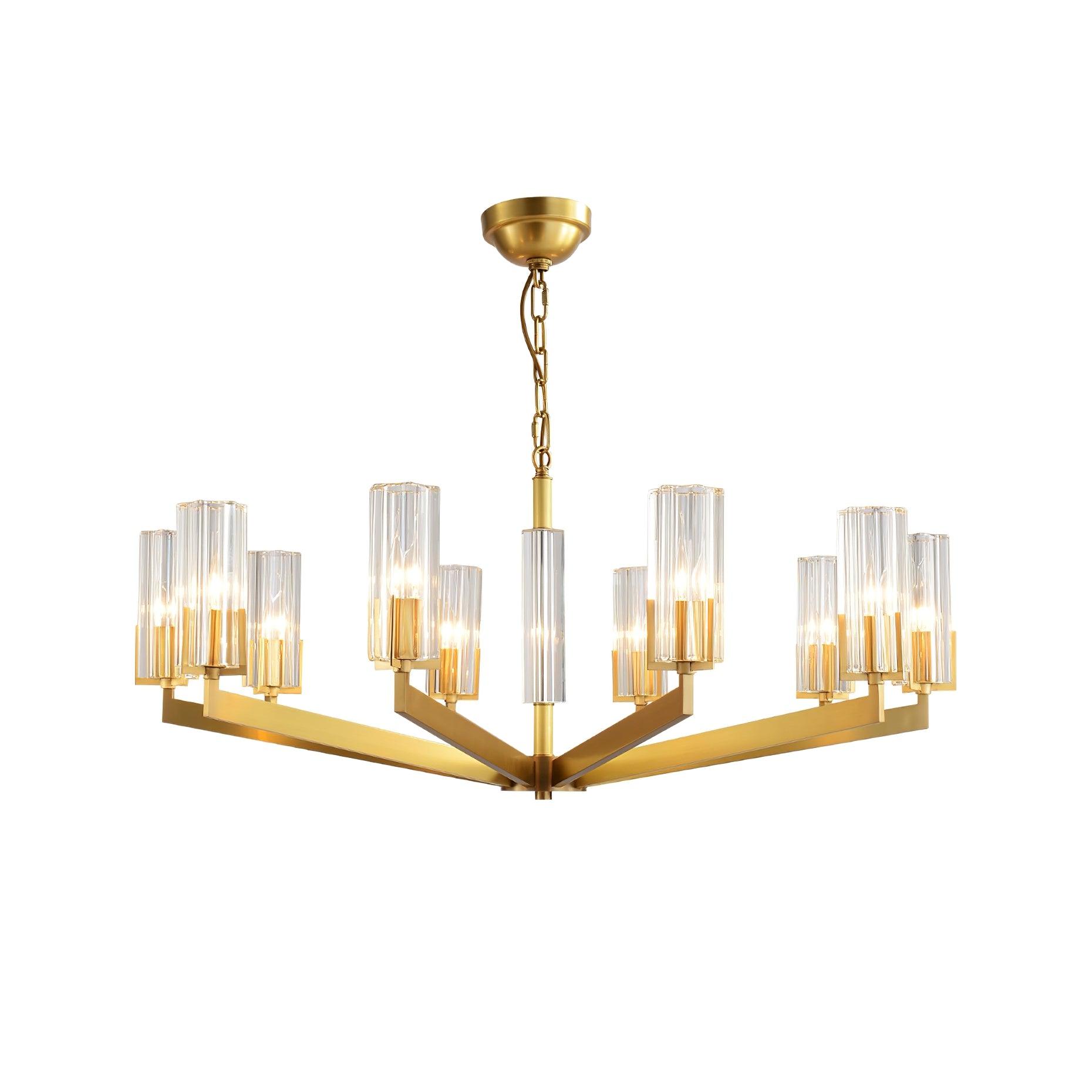Lustra Chandelier Brass Glass Modern-Neutral Decor