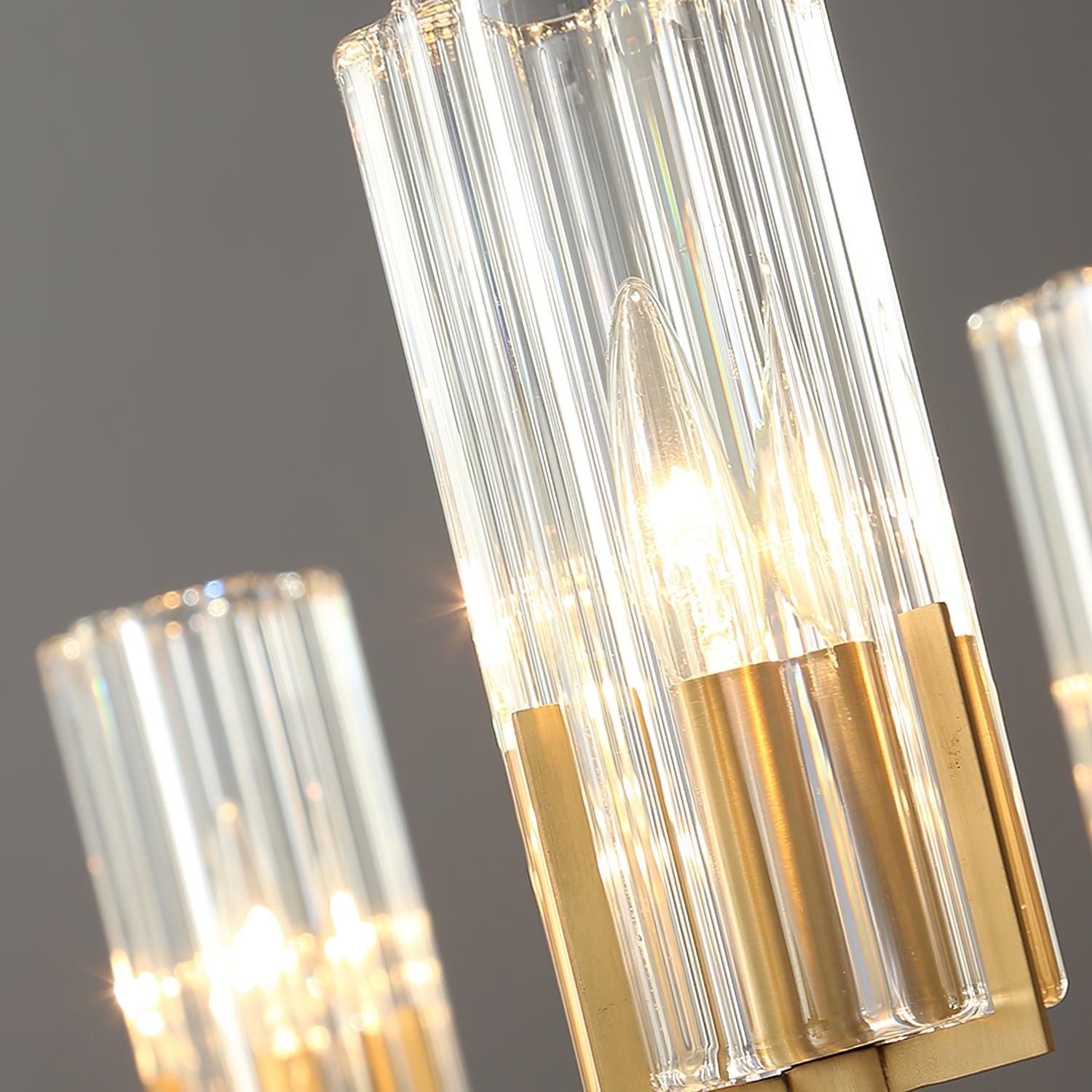 Lustra Chandelier Brass Glass Modern-Neutral Decor