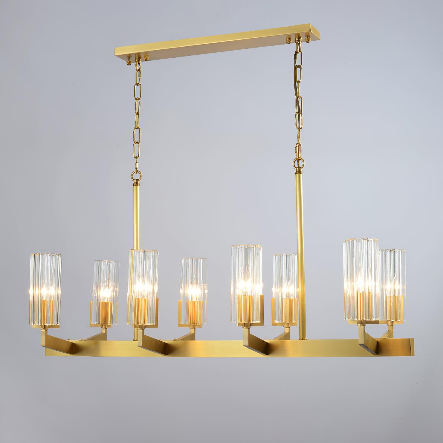 Lustra Chandelier Brass Glass Modern-Neutral Decor