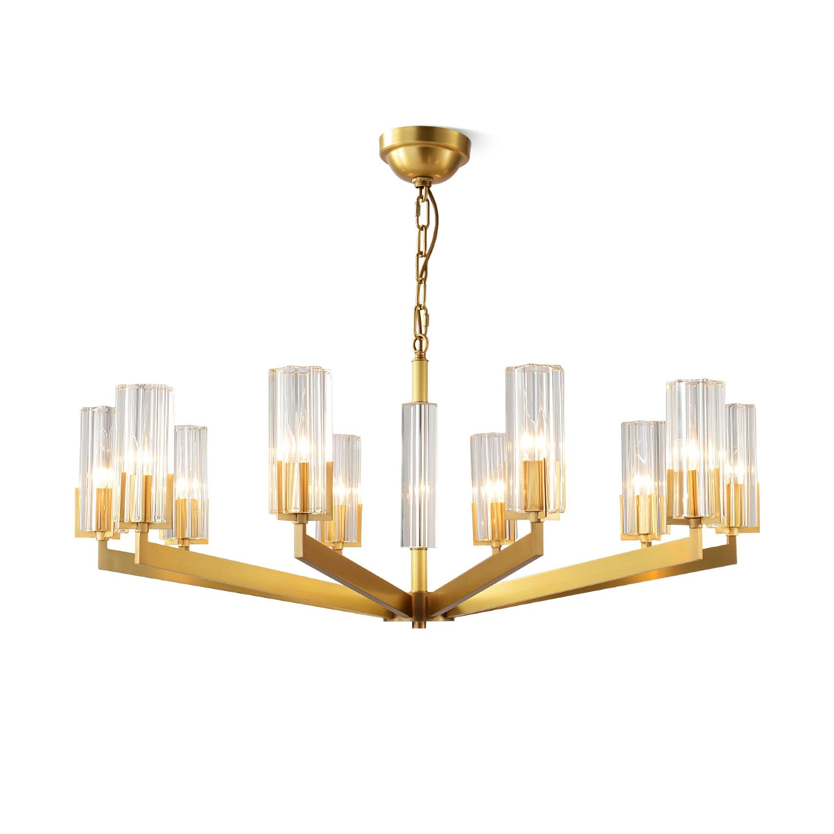 Lustra Chandelier Brass Glass Modern-Neutral Decor