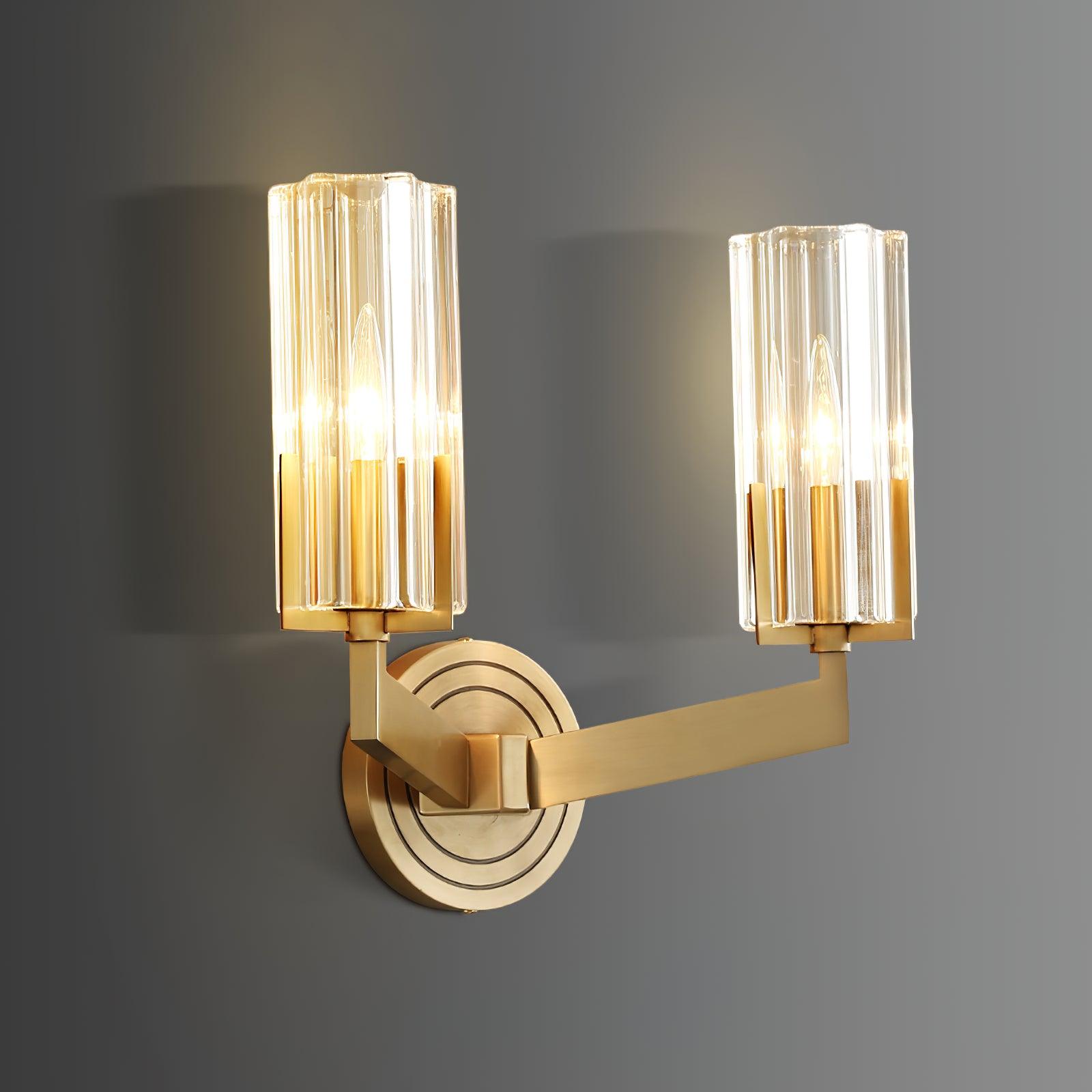 Coen Premium Elegance Brass Glass Wall Lamp-Neutral Decor