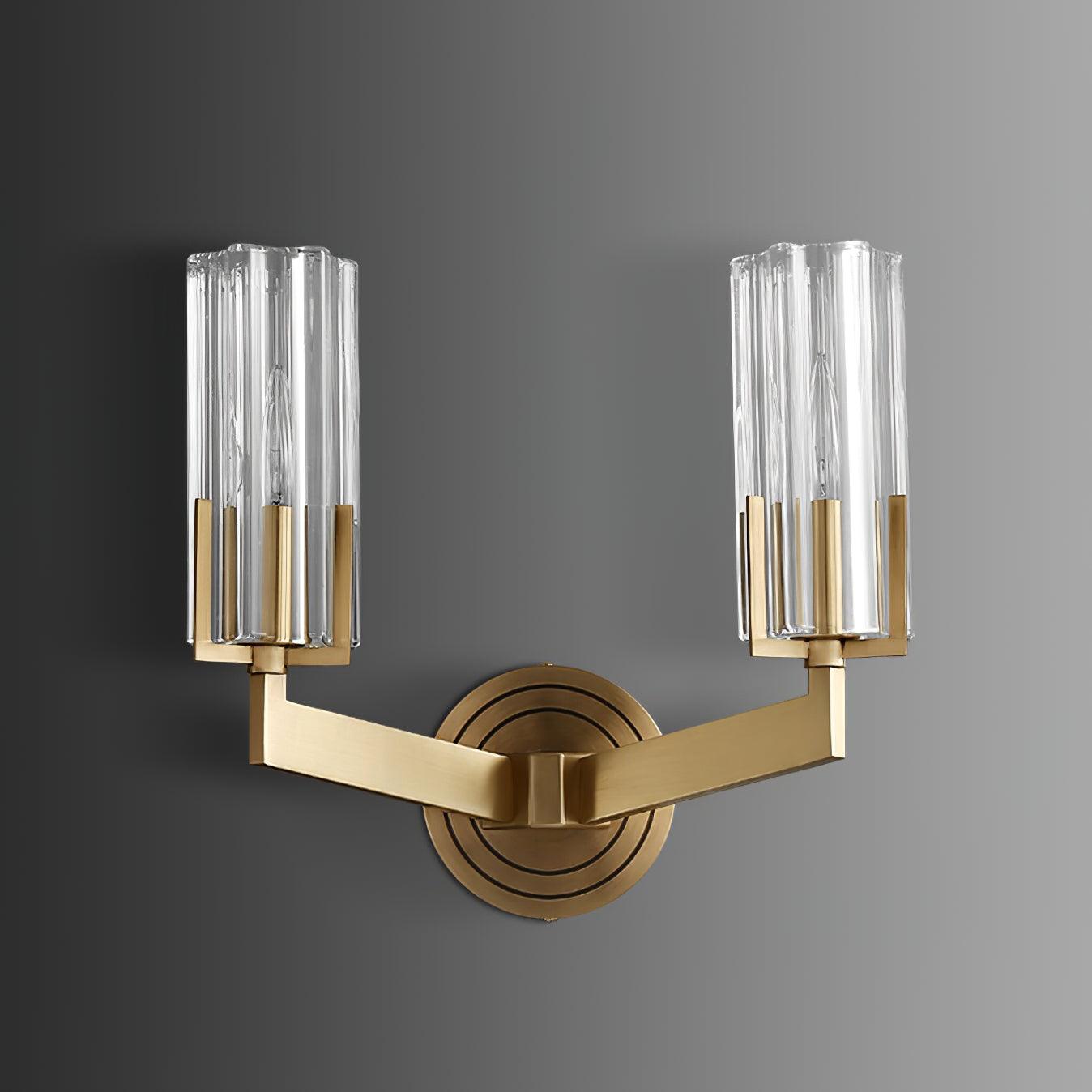 Coen Premium Elegance Brass Glass Wall Lamp-Neutral Decor