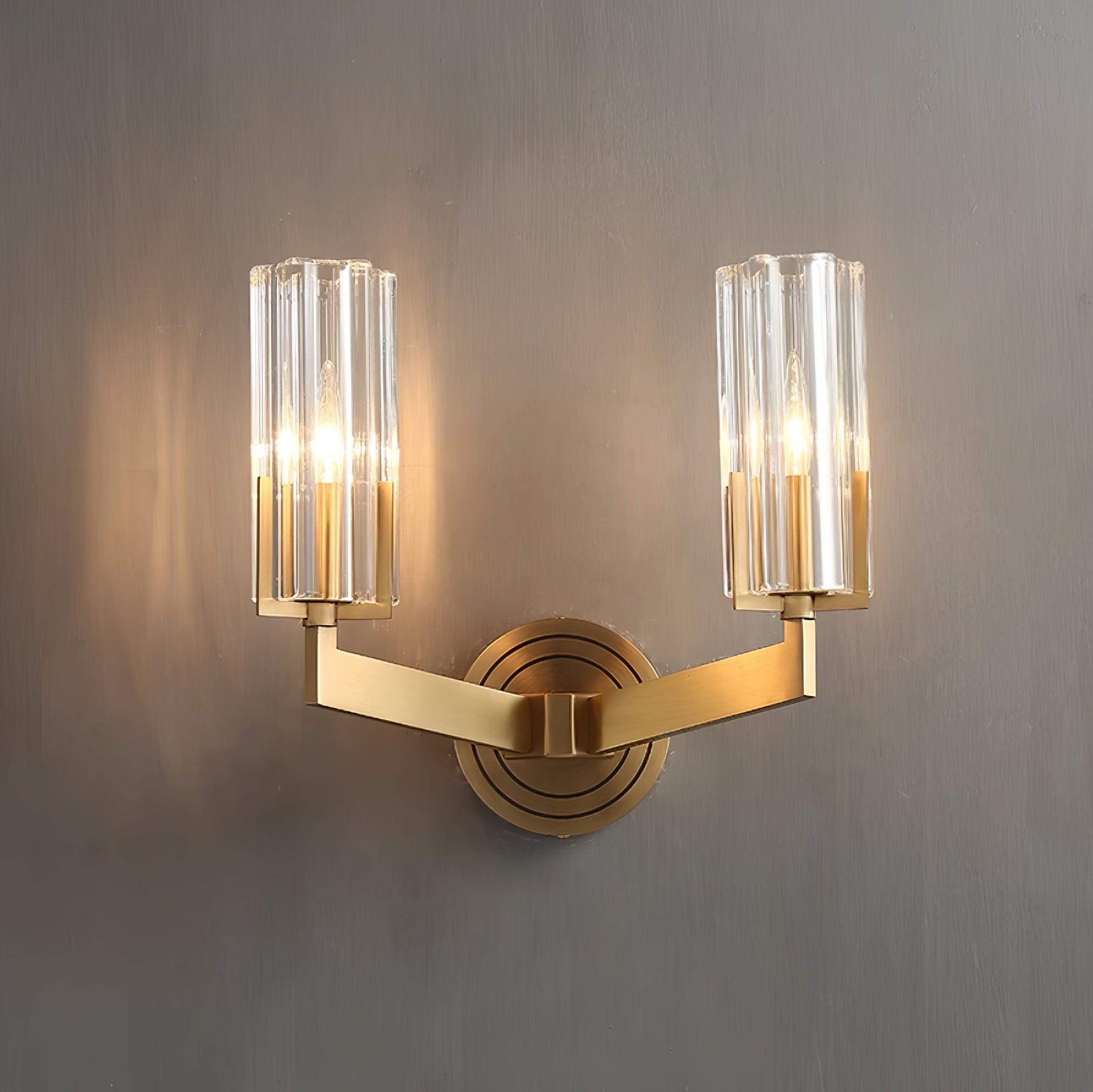Coen Premium Elegance Brass Glass Wall Lamp-Neutral Decor