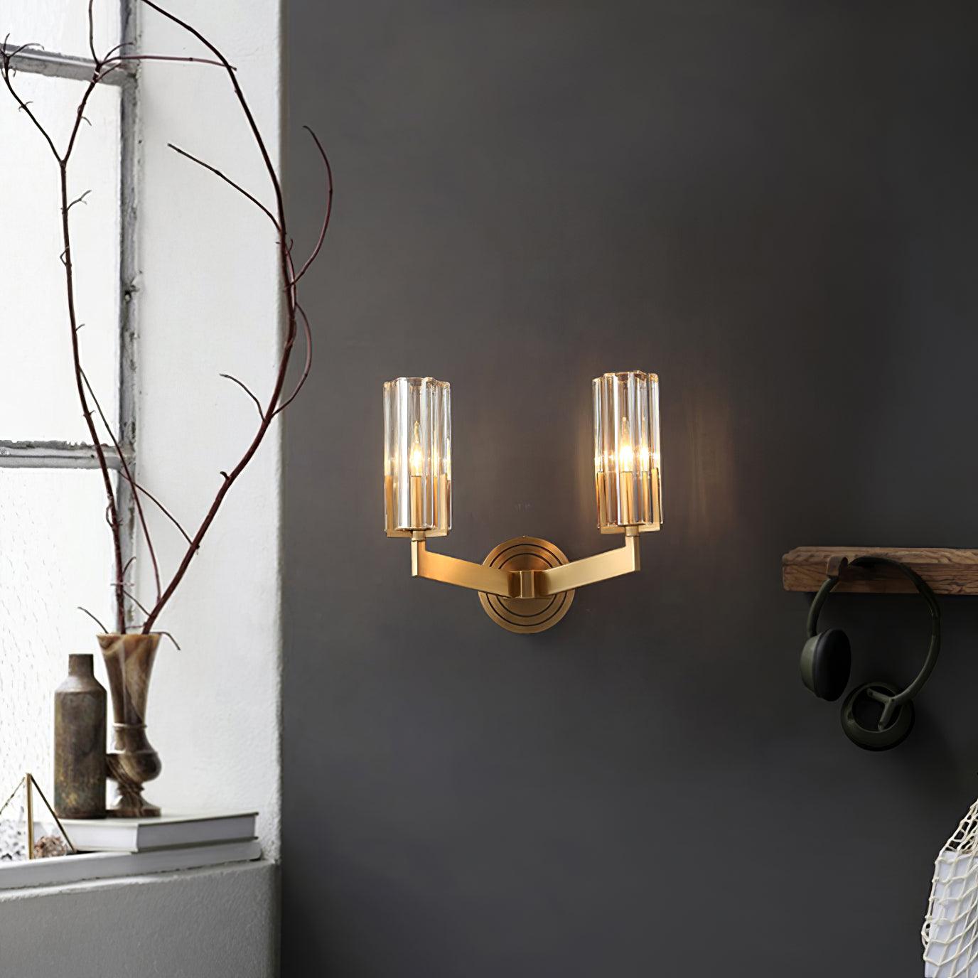Coen Premium Elegance Brass Glass Wall Lamp-Neutral Decor