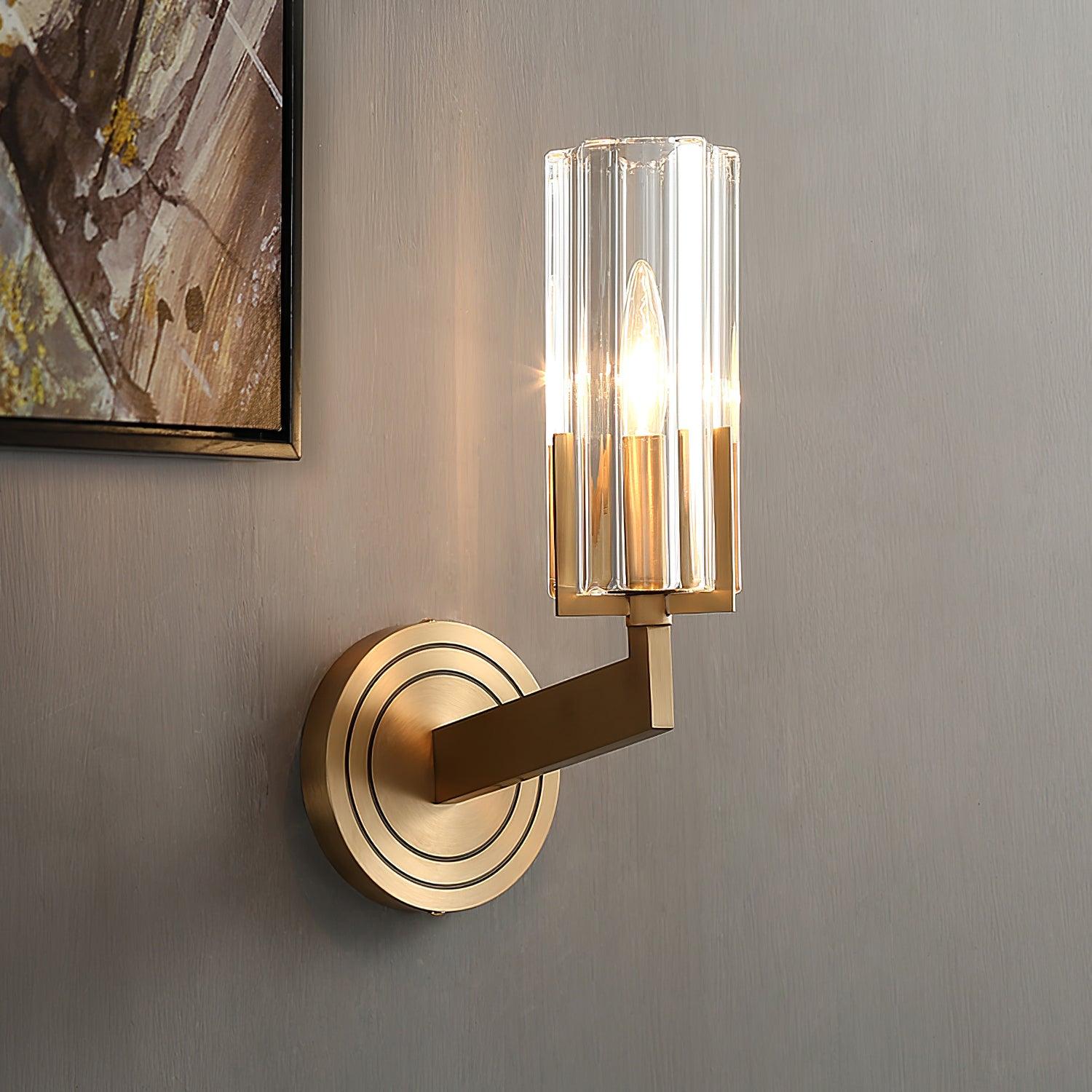 Coen Premium Elegance Brass Glass Wall Lamp-Neutral Decor