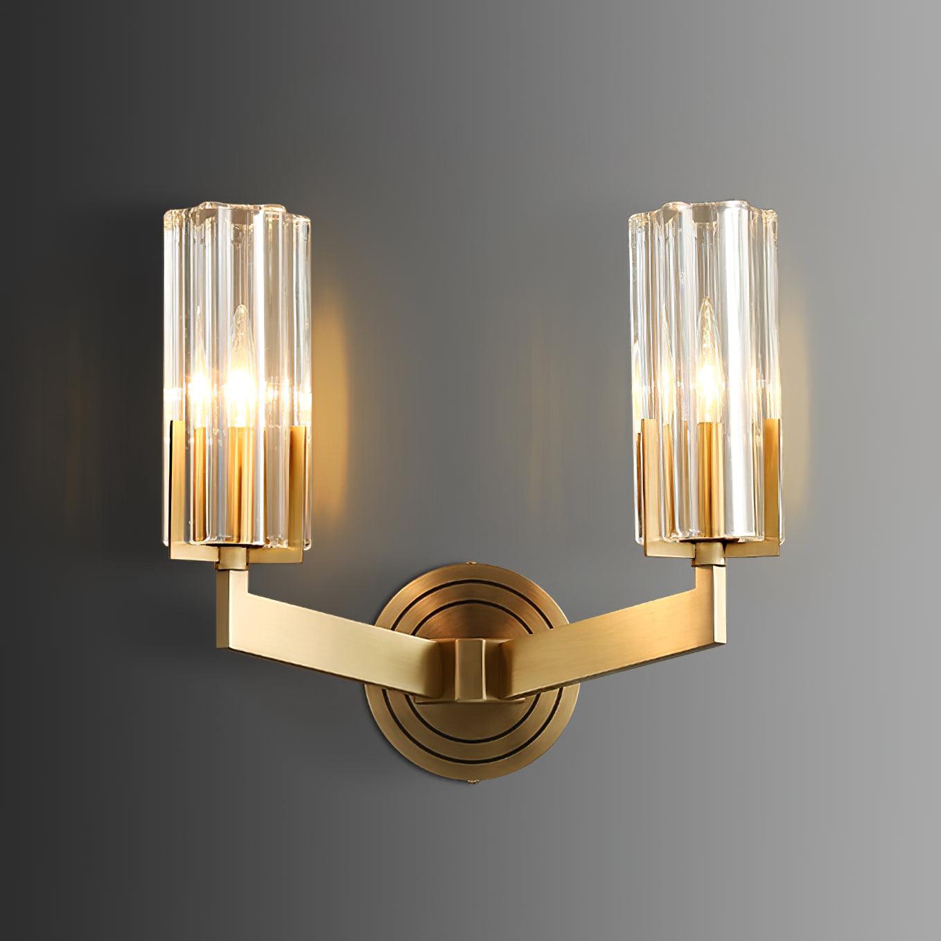 Coen Premium Elegance Brass Glass Wall Lamp-Neutral Decor