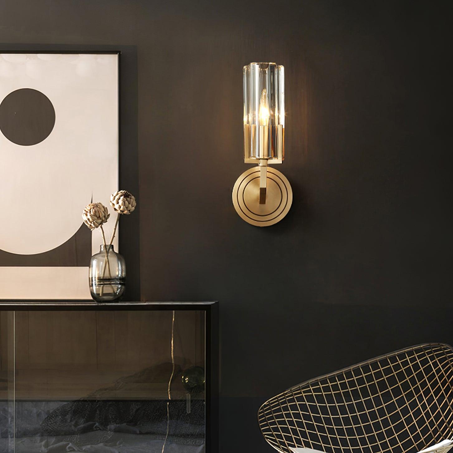 Coen Premium Elegance Brass Glass Wall Lamp-Neutral Decor