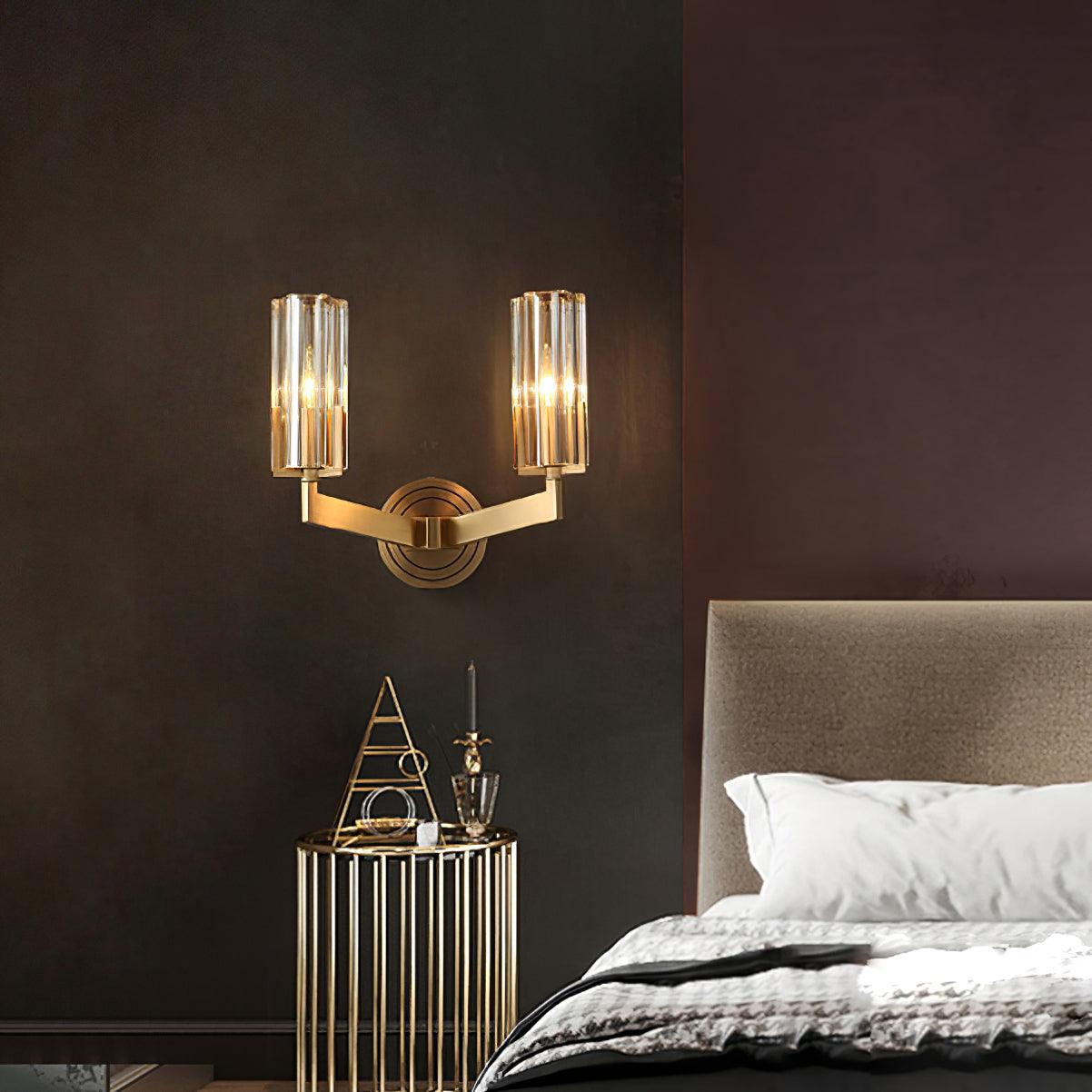 Coen Premium Elegance Brass Glass Wall Lamp-Neutral Decor