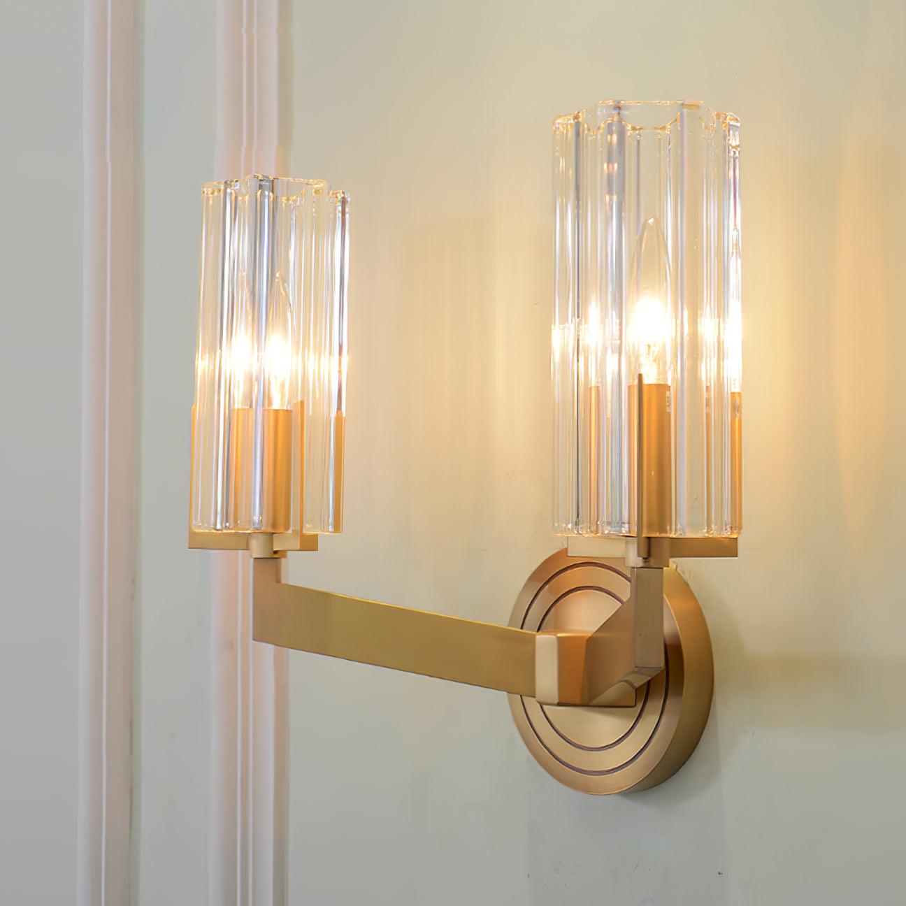 Coen Premium Elegance Brass Glass Wall Lamp-Neutral Decor