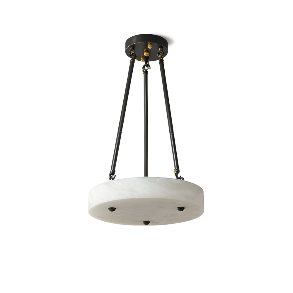 Kayme Alabaster Pendant Lamp installed over a dining table.