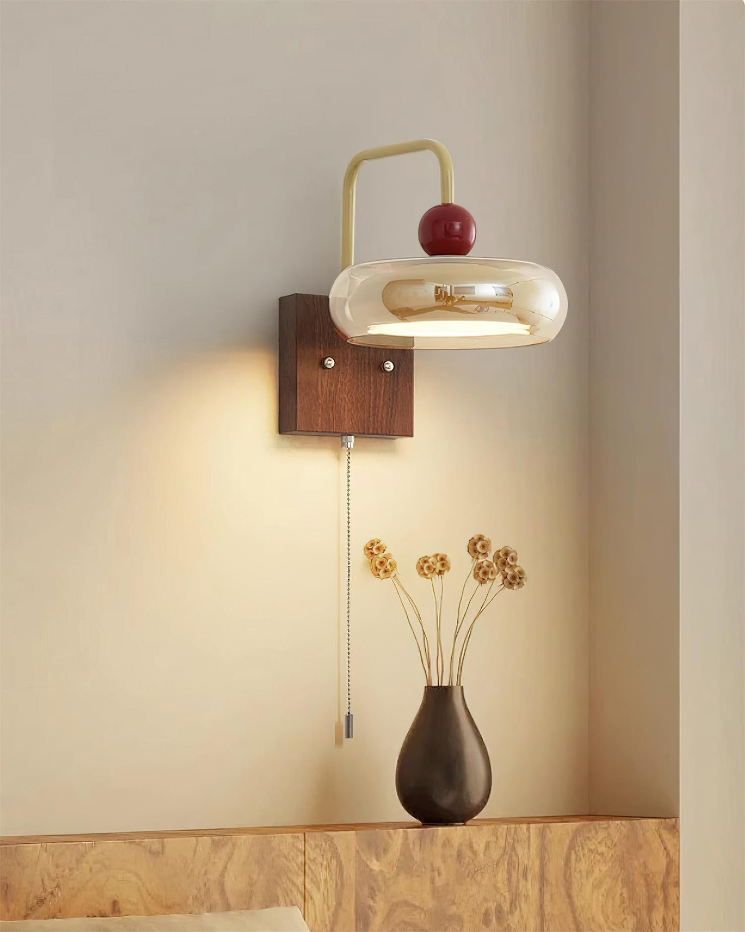 Eplio Retro Metal & Glass Wall Lamp
