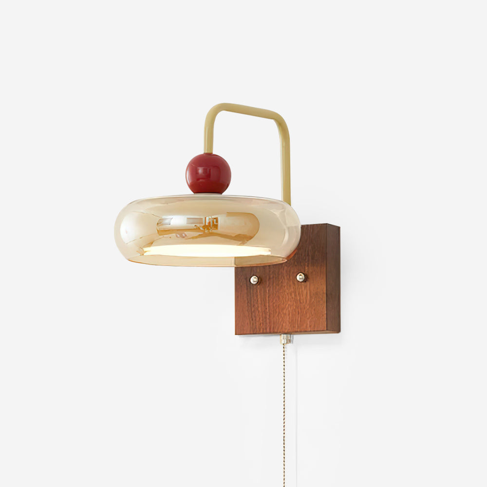 Eplio Retro Metal & Glass Wall Lamp