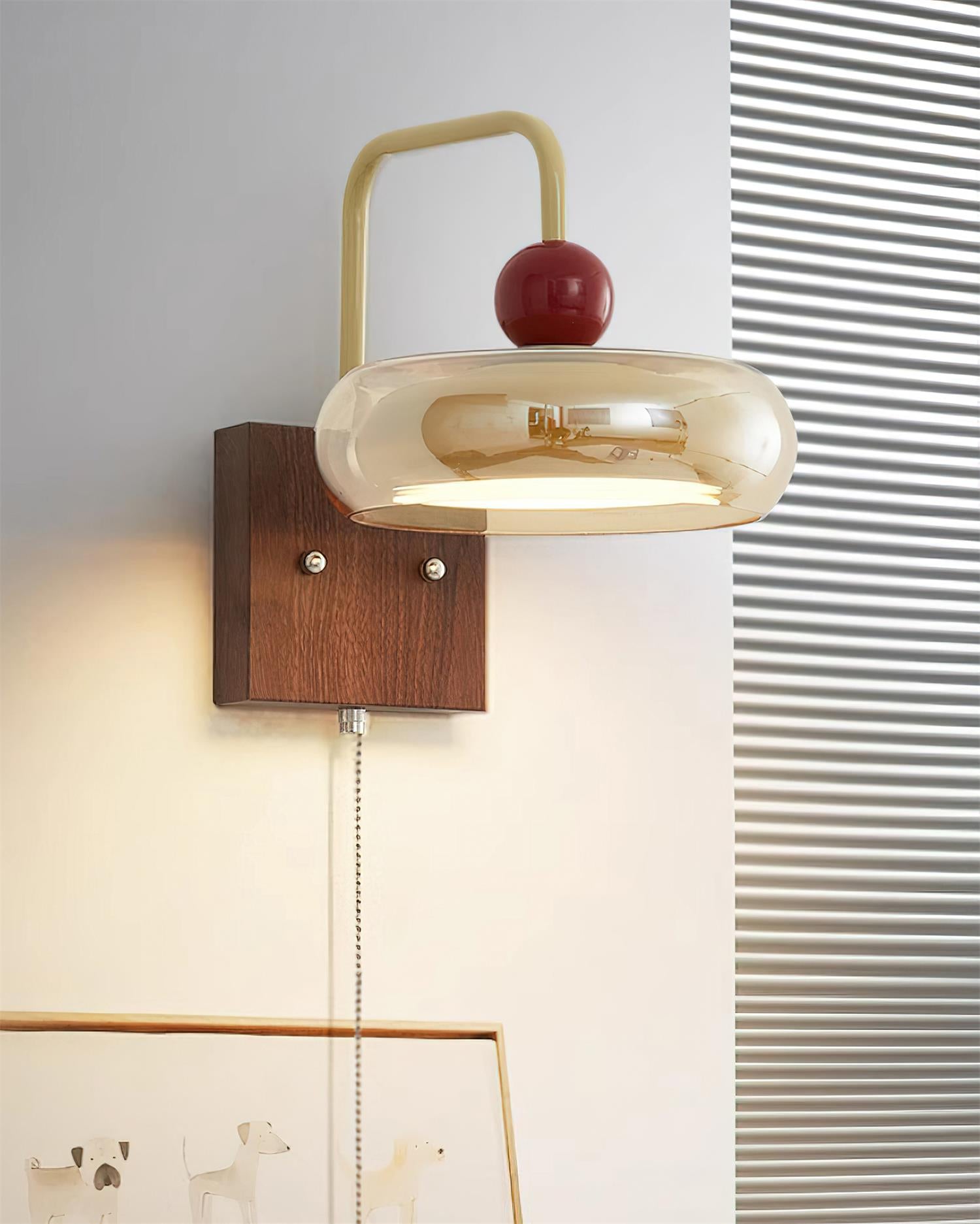 Eplio Retro Metal & Glass Wall Lamp
