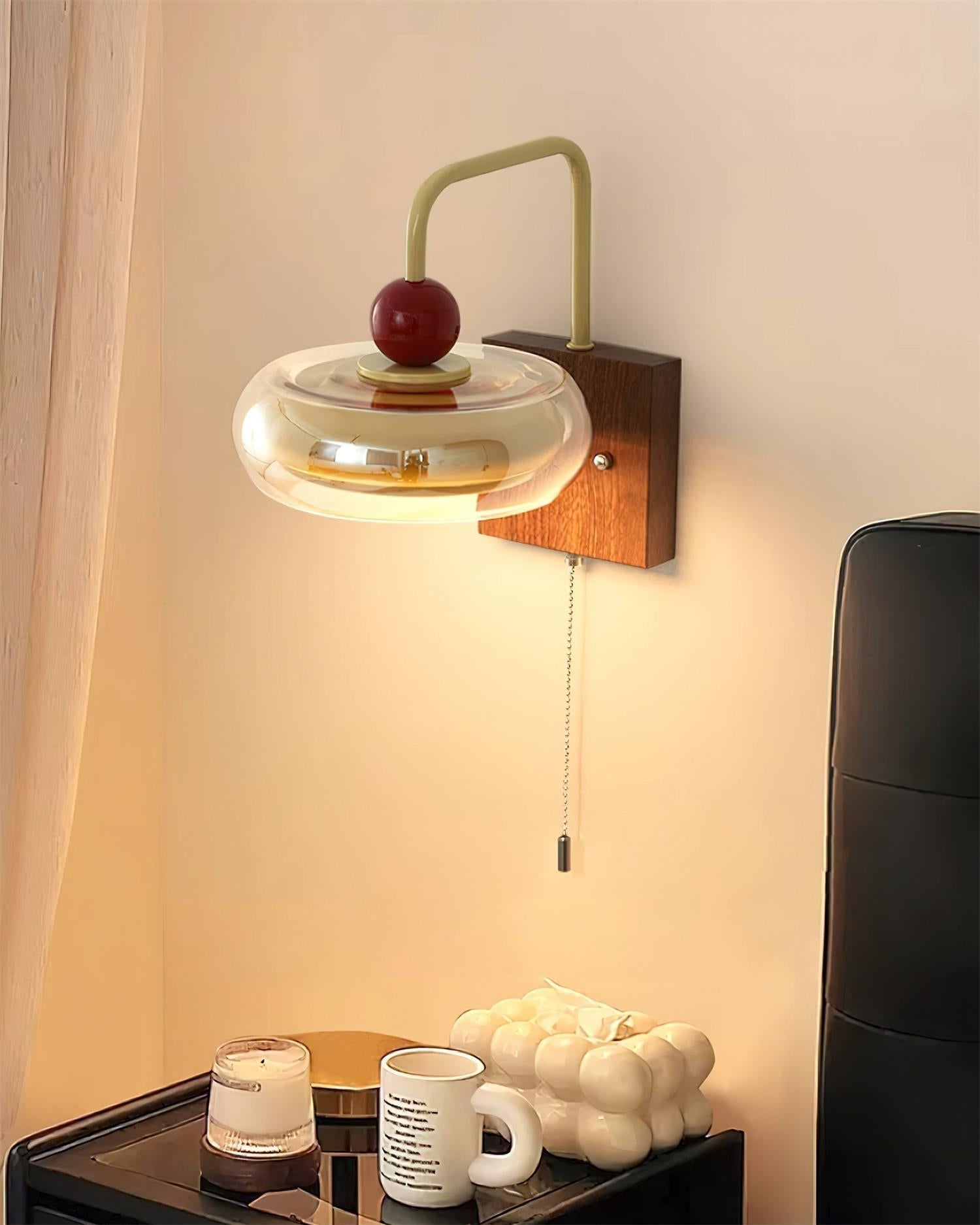Eplio Retro Metal & Glass Wall Lamp