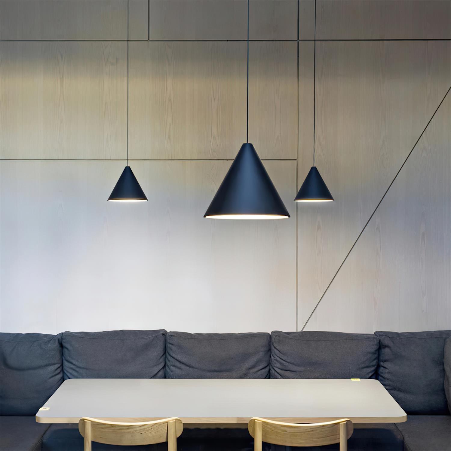 Kael Pendant Light Black Cone Shade Industrial-Neutral Decor