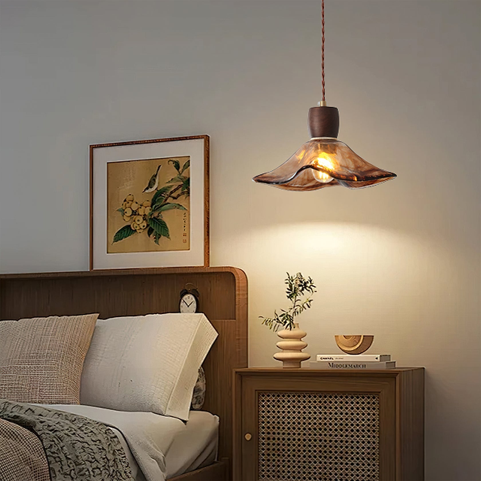 Keju Pendant Light shown in a dining room setting.