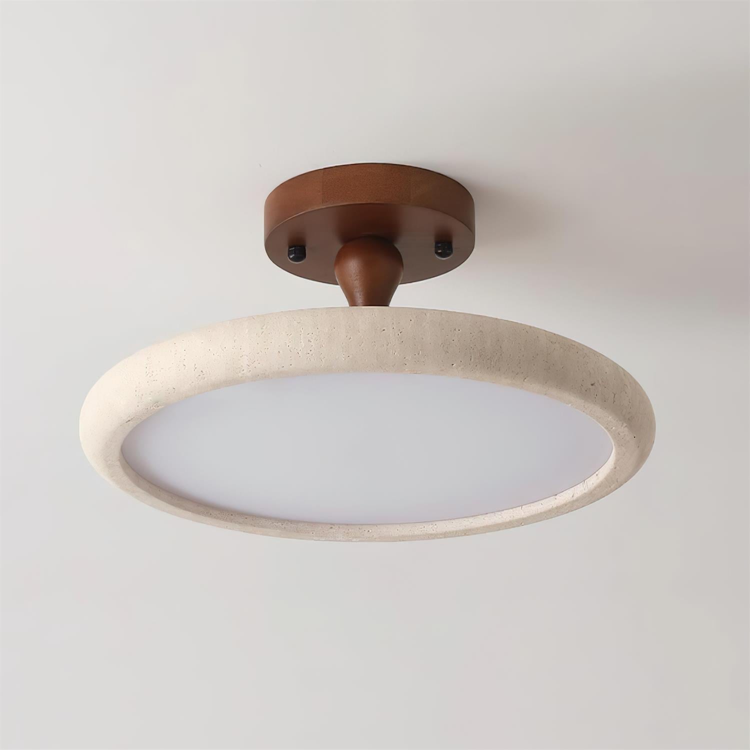 Luvia Ceiling Light Semi Flush Travertine-Neutral Decor