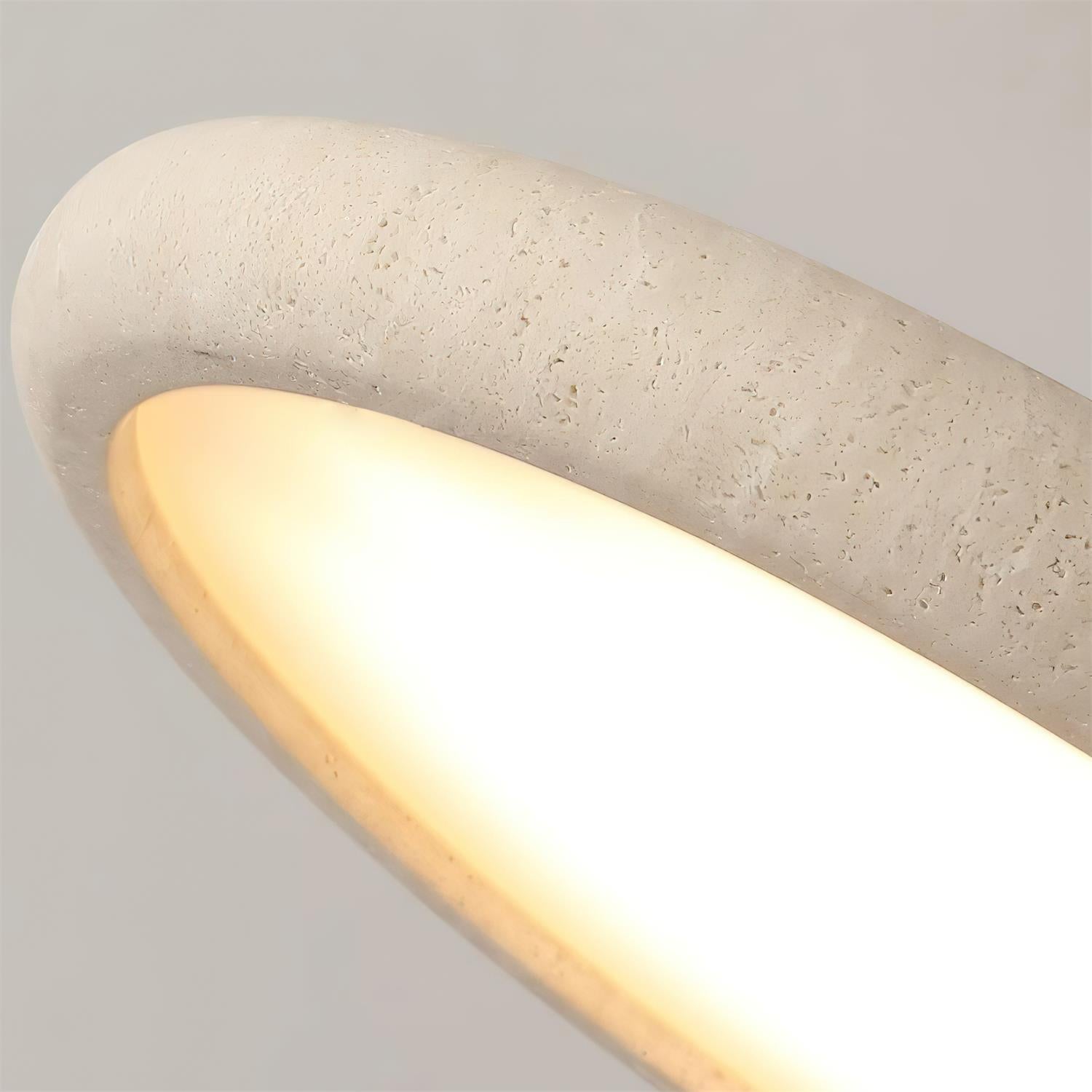 Dovai Travertine Semi Flush Ceiling Light