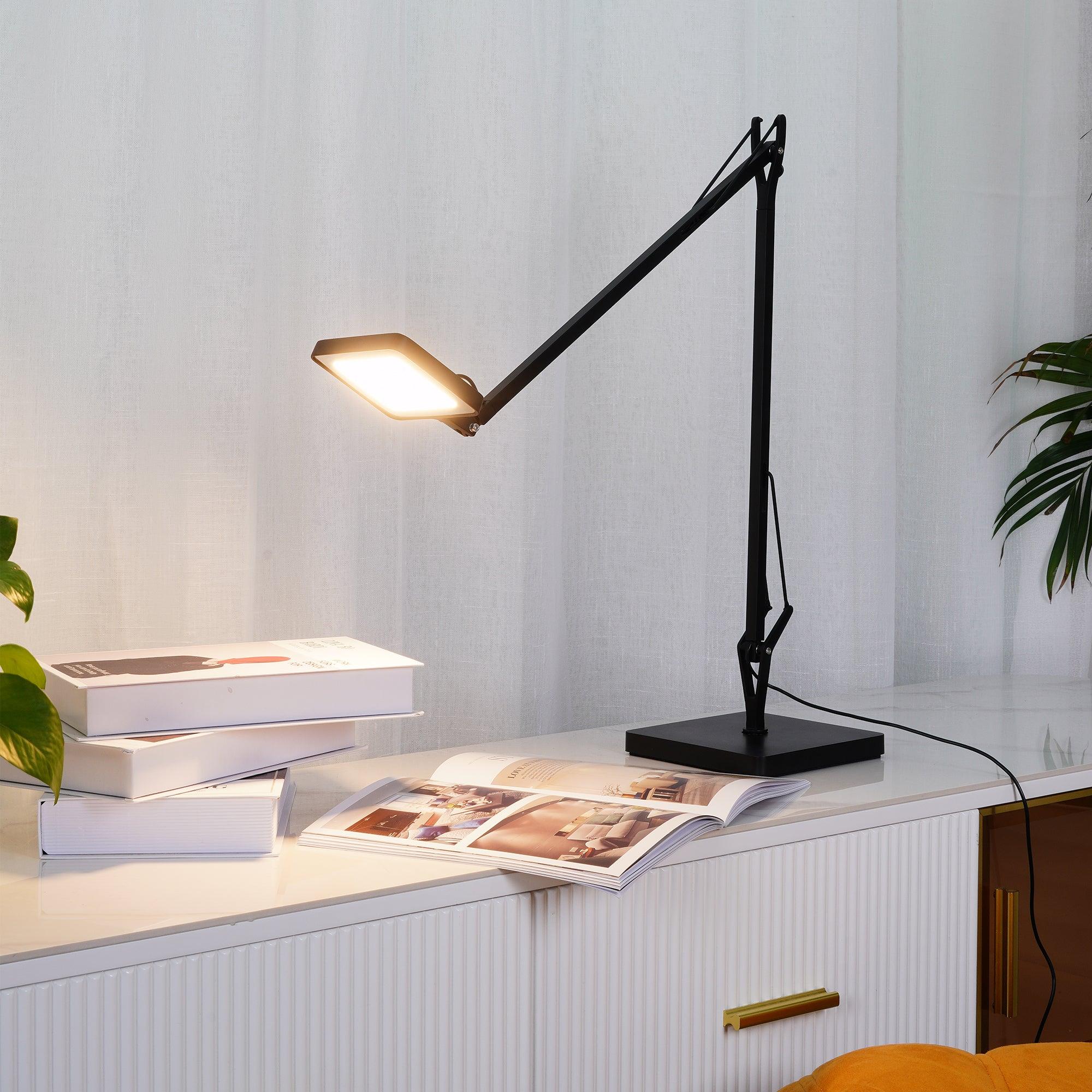Tevenu Aluminum Industrial Table Lamp-Neutral Decor