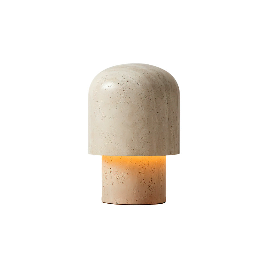 Kennett Travertine Table Lamp on a neutral background.